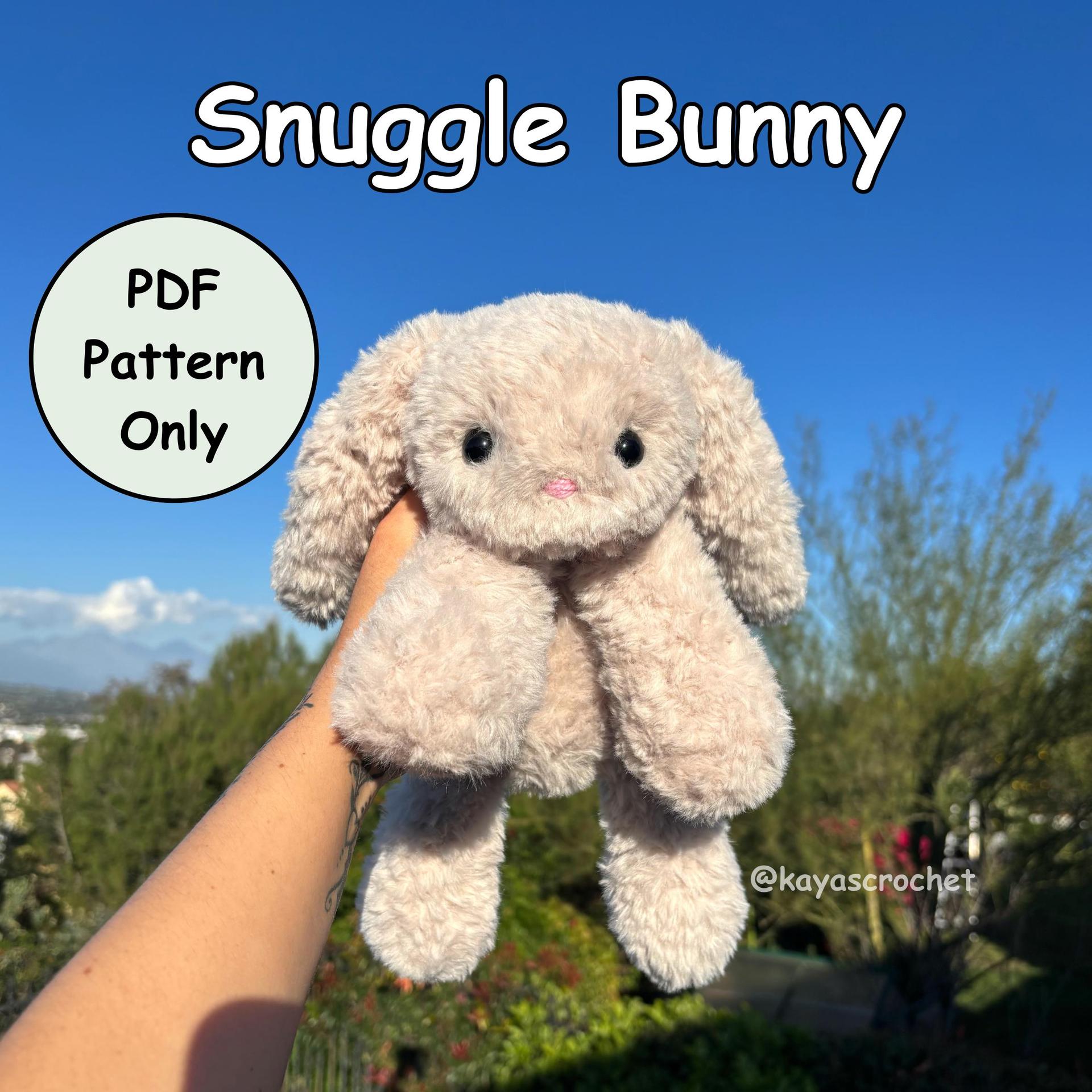 Snuggle Bunny Crochet Pattern | Low Sew Amigurumi | PDF Download