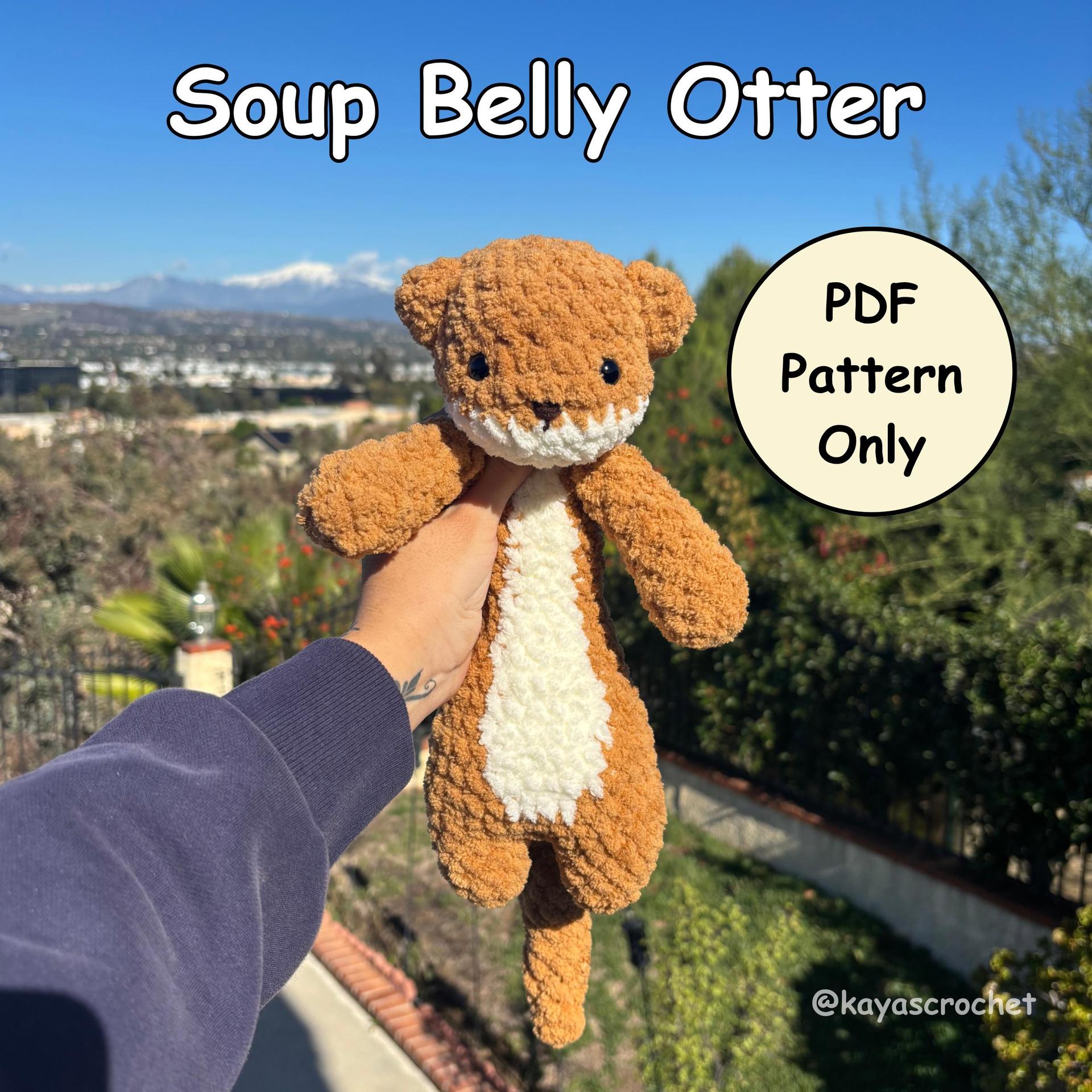 Soup Belly Otter Crochet Pattern | Otter Amigurumi | PDF Download