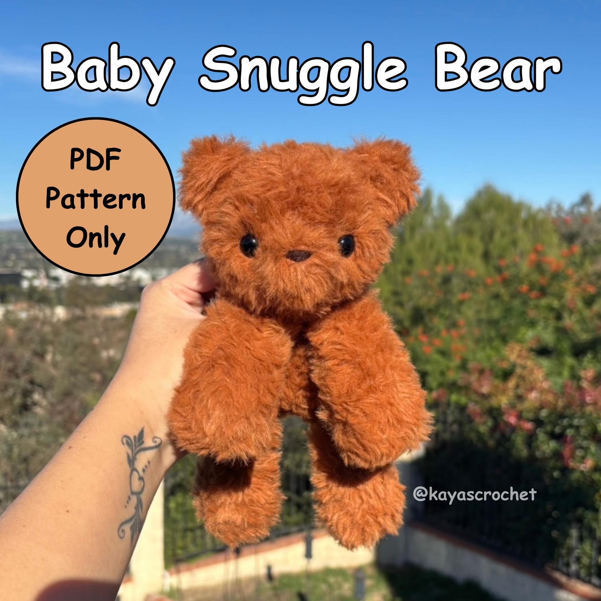 Baby Snuggle Bear Crochet Pattern | Low Sew Amigurumi | PDF Download