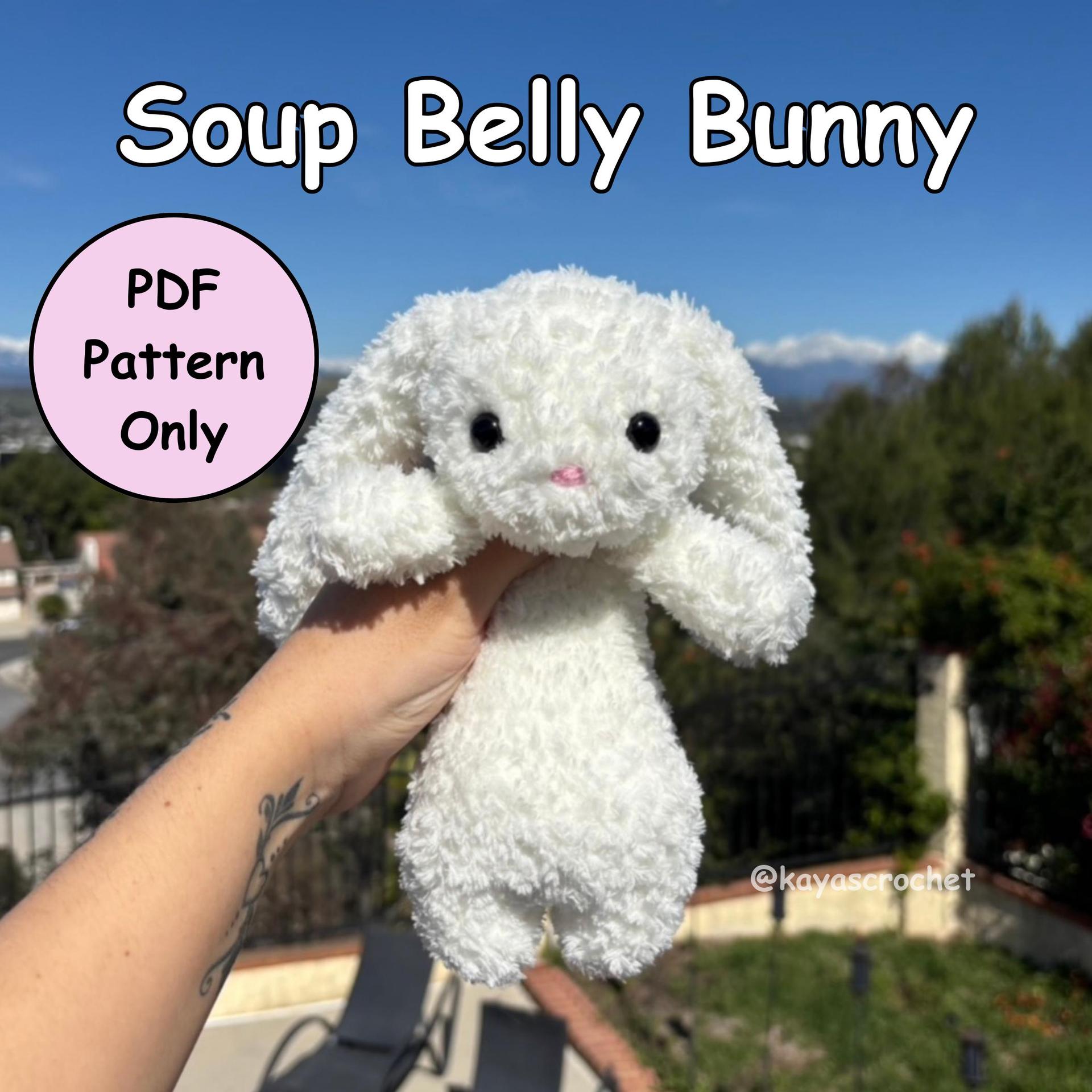 Soup Belly Bunny Crochet Pattern | Bunny Amigurumi | PDF Download