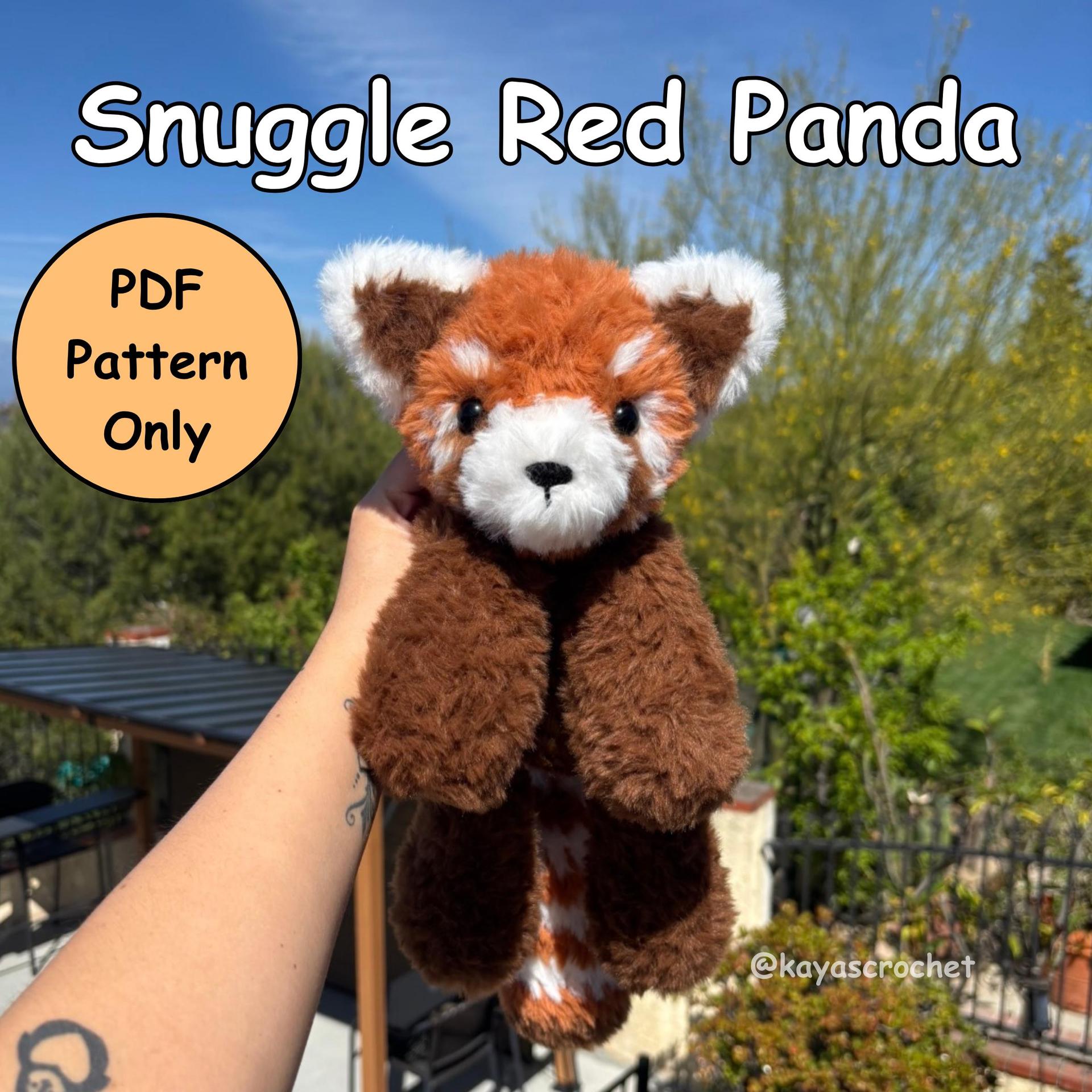 Snuggle Red Panda Crochet Pattern | Snuggle Series | Crochet Red Panda Pattern | Low Sew Amigurumi | PDF Download