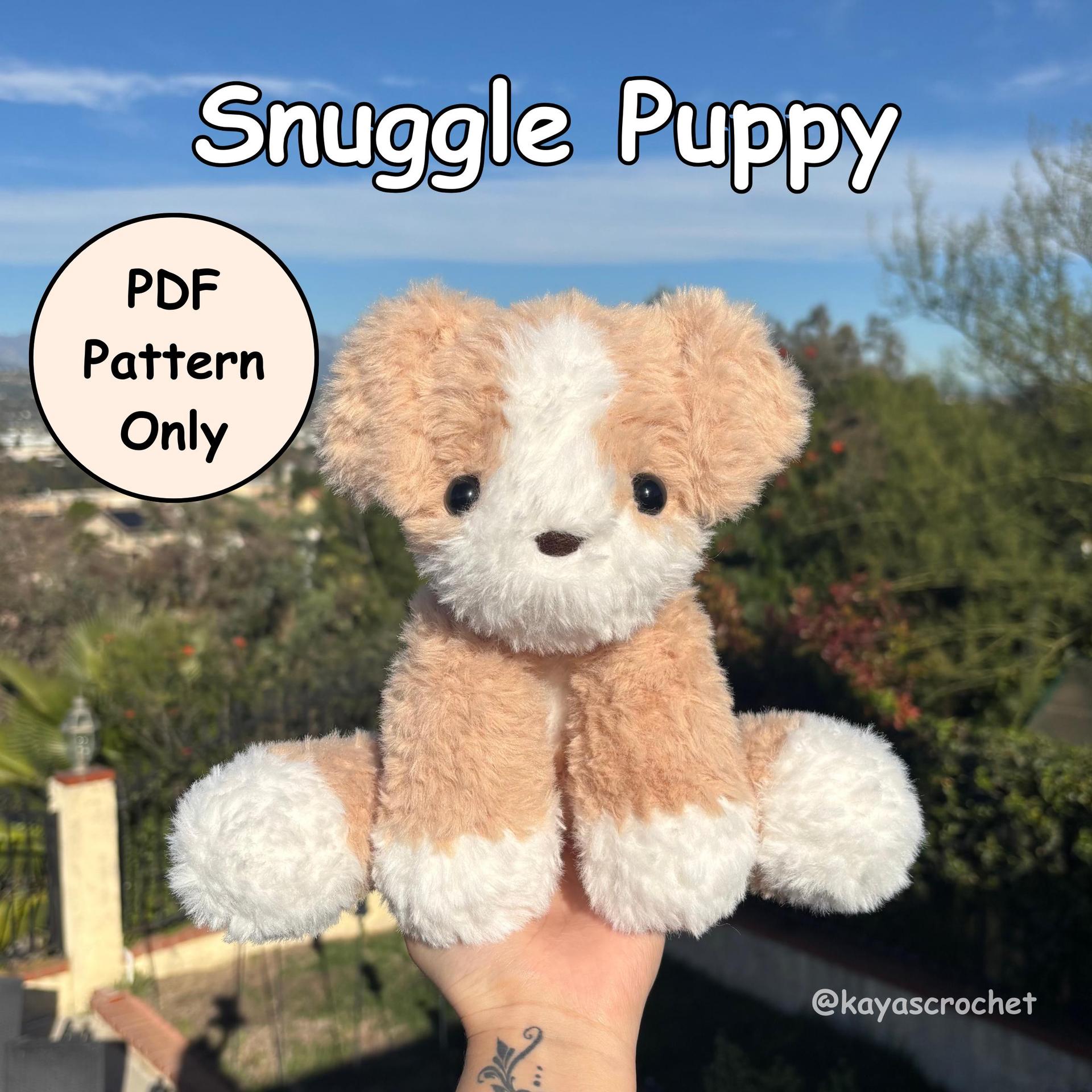 Snuggle Puppy Crochet Pattern | Snuggle Series | Crochet Dog Pattern | Low Sew Amigurumi | PDF Download