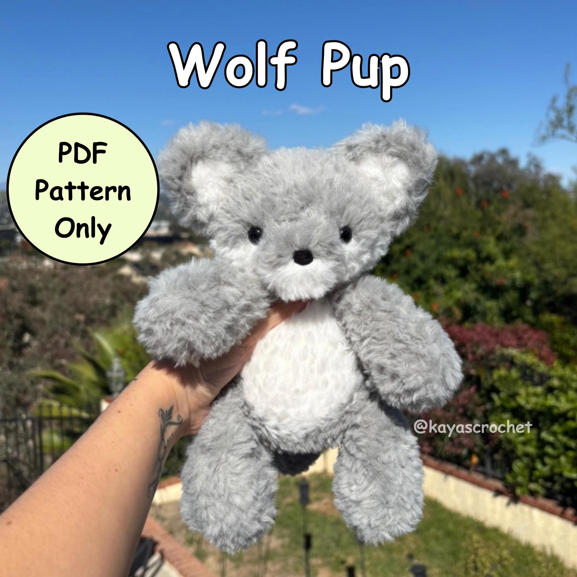 Wolf Pup Crochet Pattern | Wolf Amigurumi | PDF Download