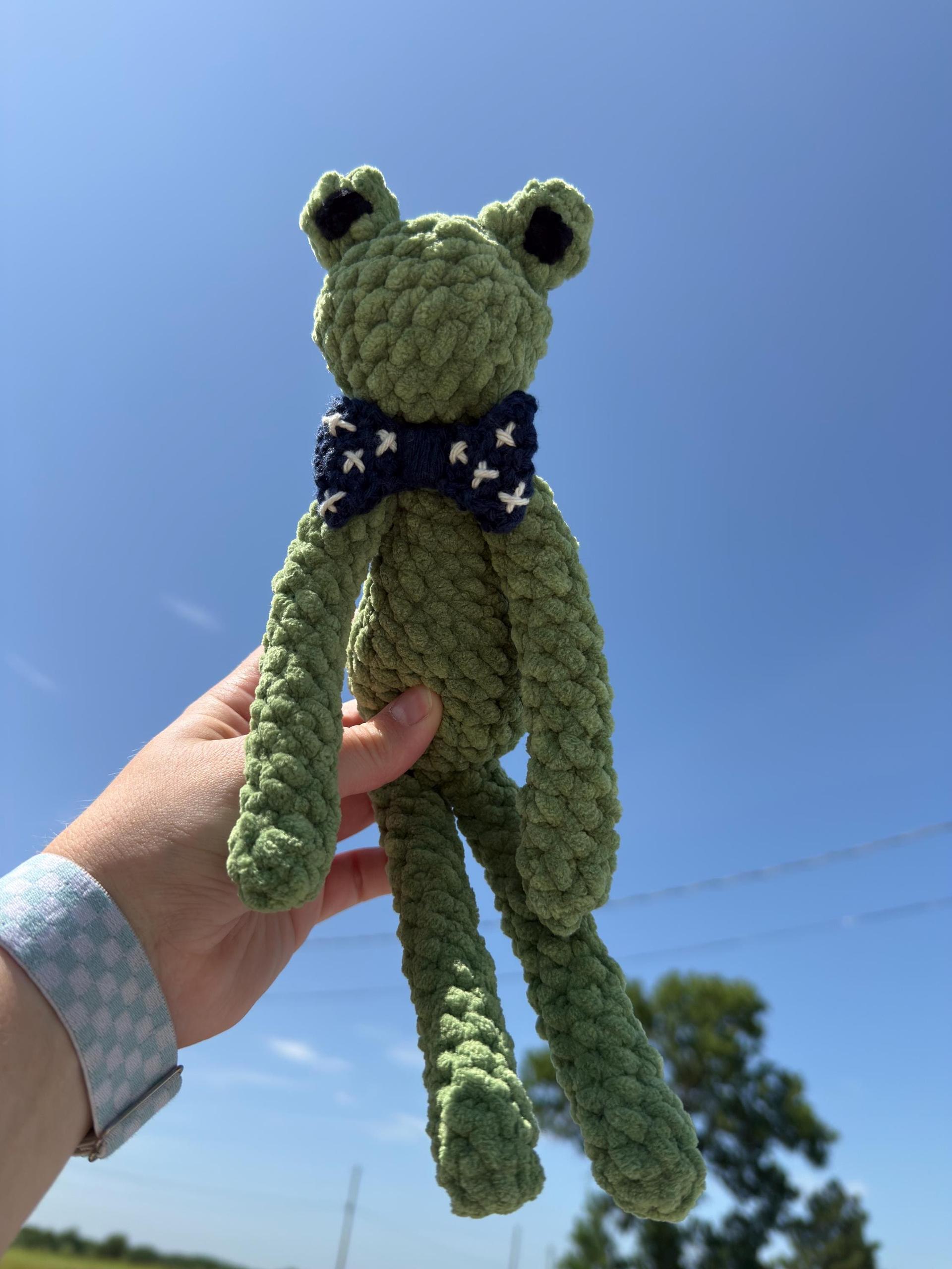 Ferguson the Crochet Frog Plush | Handmade Amigurumi | Soft Stuffed Animal | Cottagecore | Frog Lover Gift