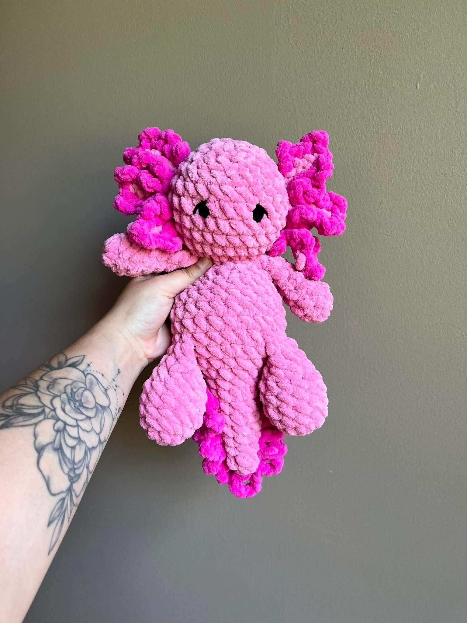 peach the axoltol | crochet Axoltol pattern, low sew, crochet pattern, axoltol, crochet chunky yarn pattern, plush croch thumbnail 5