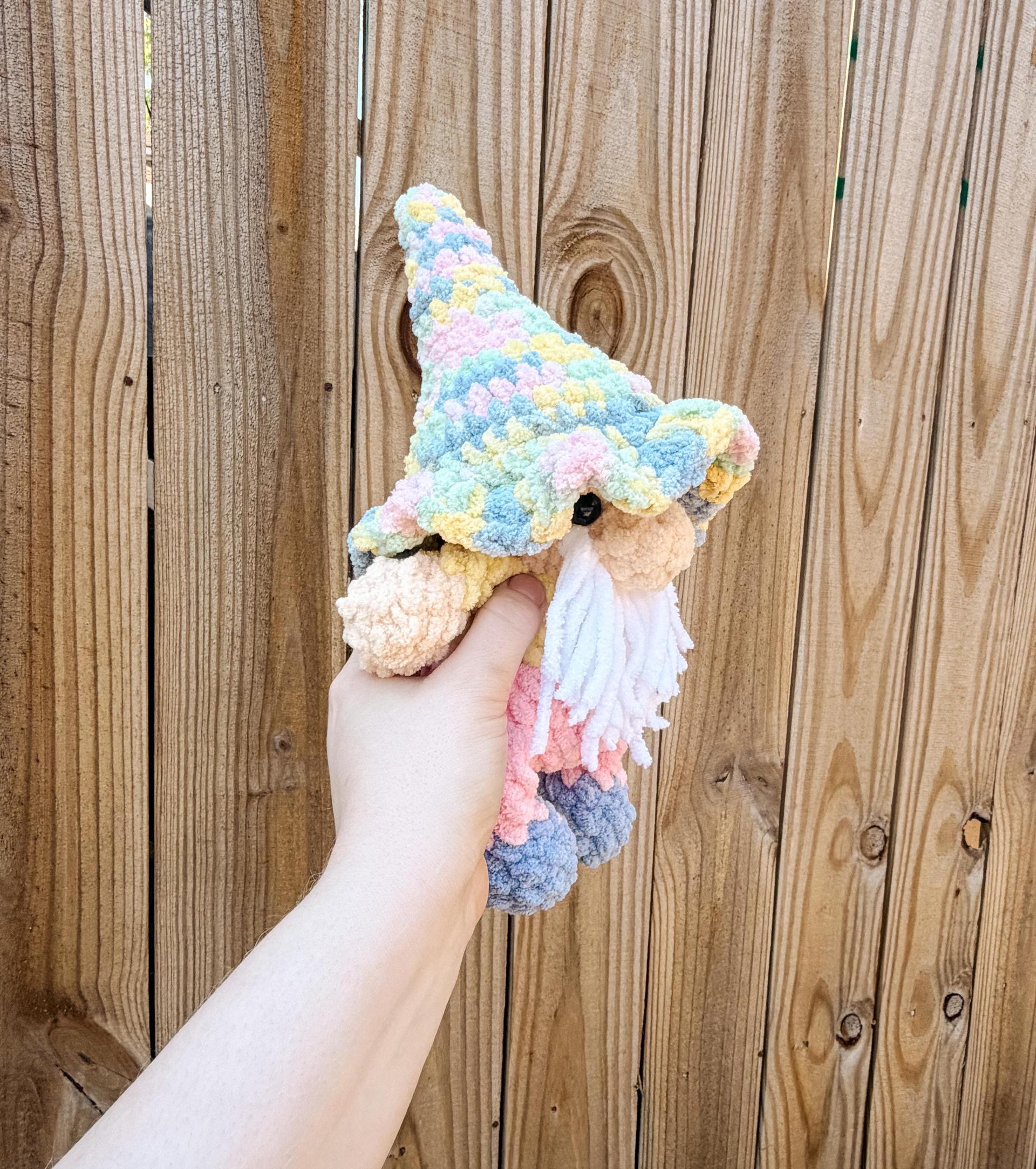 pip the gnome | crochet gnome pattern, low sew, crochet pattern, cottagecore, crochet chunky yarn pattern, plush crochet thumbnail 7