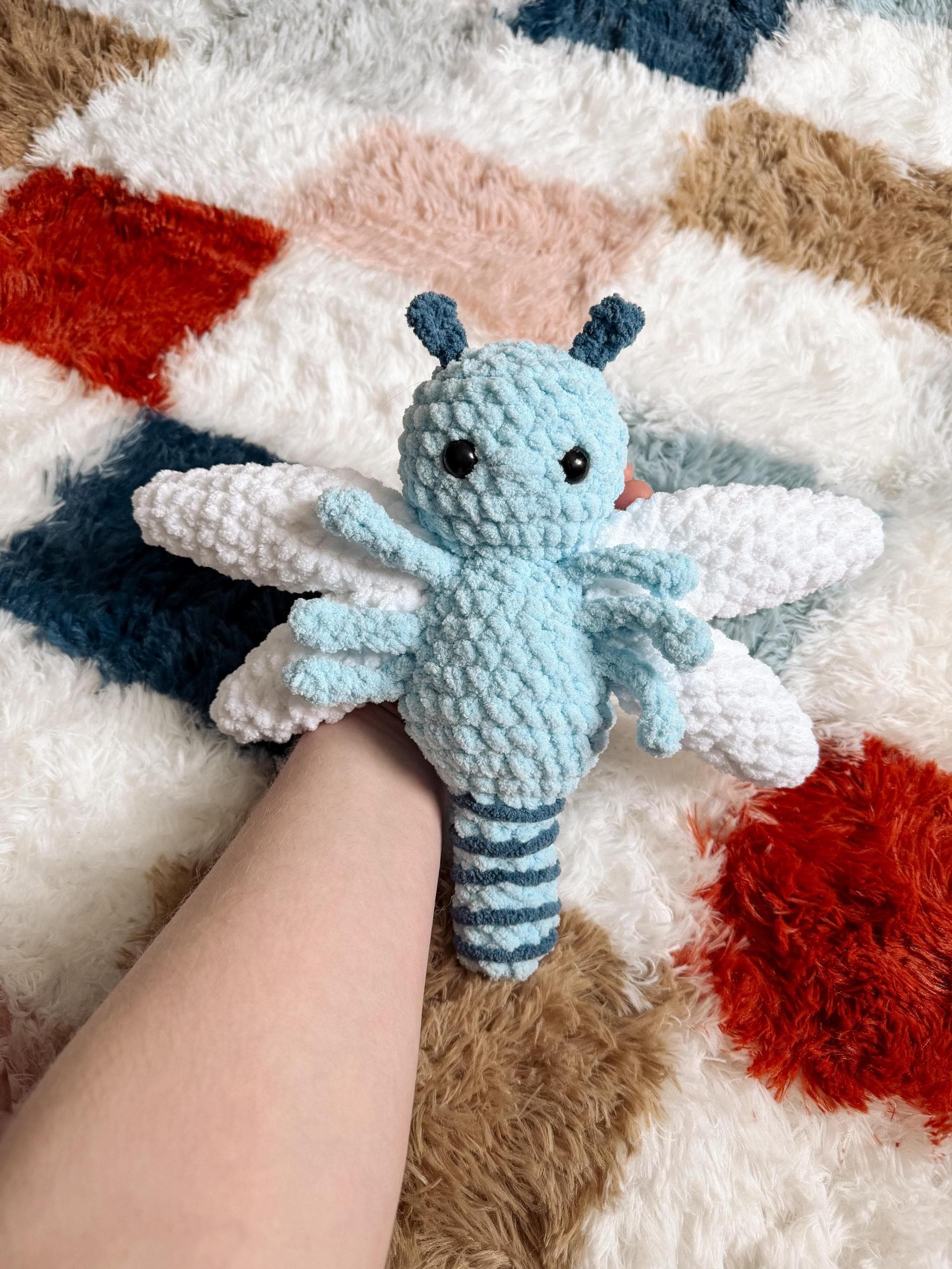 spindle the dragonfly | amigurumi dragonfly pattern, low sew, crochet pattern, amigurumi, spring crochet pattern, bug cr