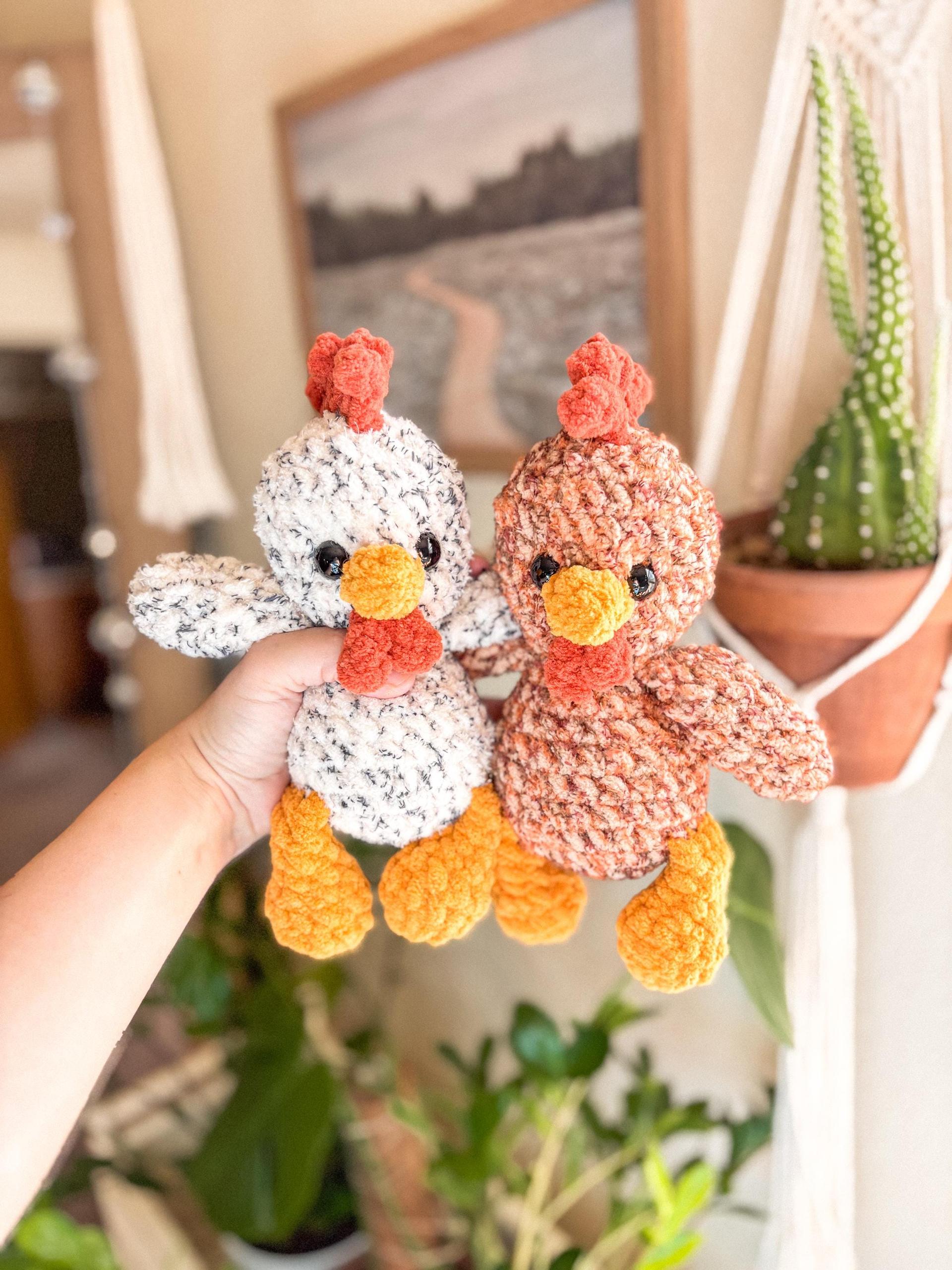 coop the chicken | amigurumi chicken pattern, low sew, crochet pattern, spring crochet, crochet chicken, farm, crochet s