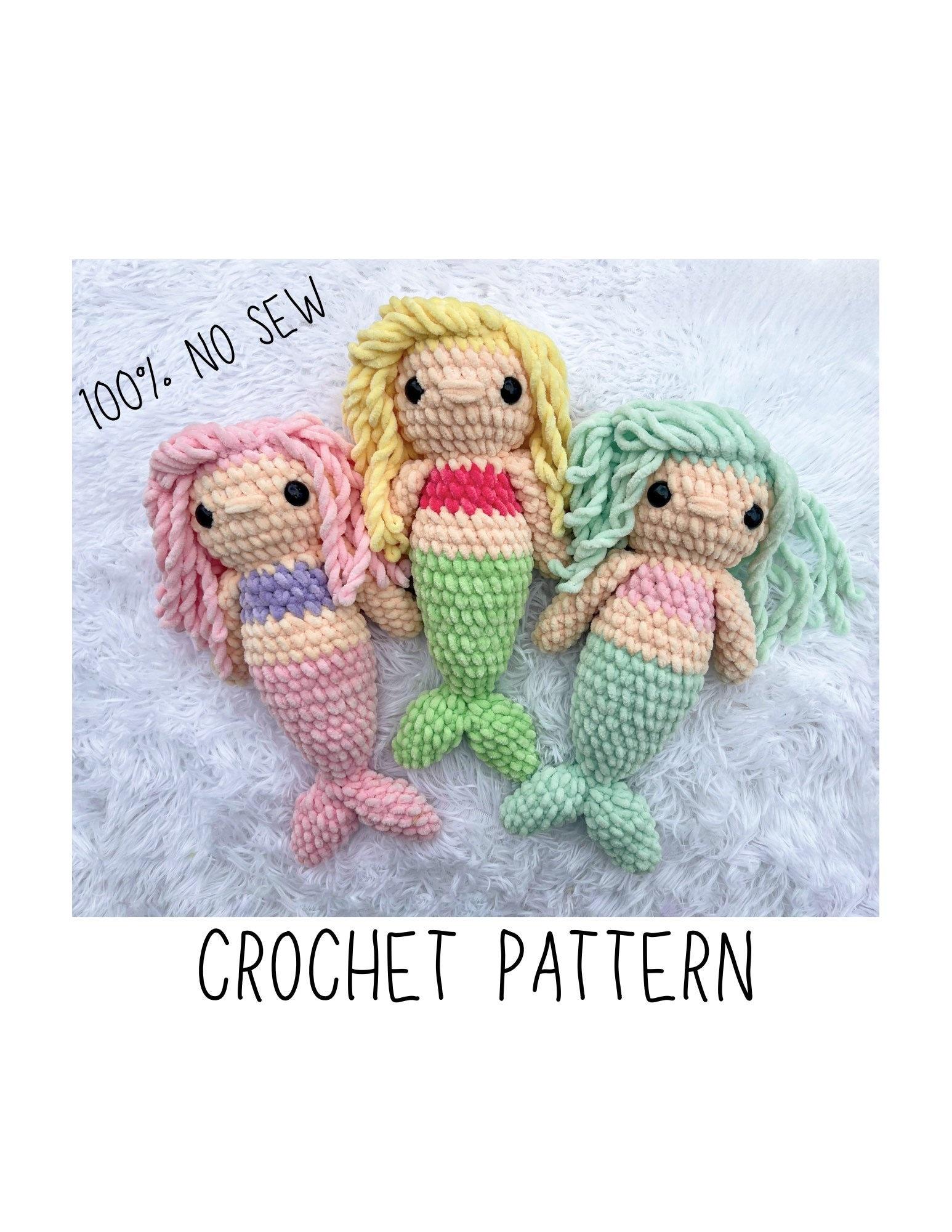 Crochet Mermaid Pattern, amigurumi mermaid, ocean crochet pattern, crochet pattern, amigurumi, no sew crochet, the littl