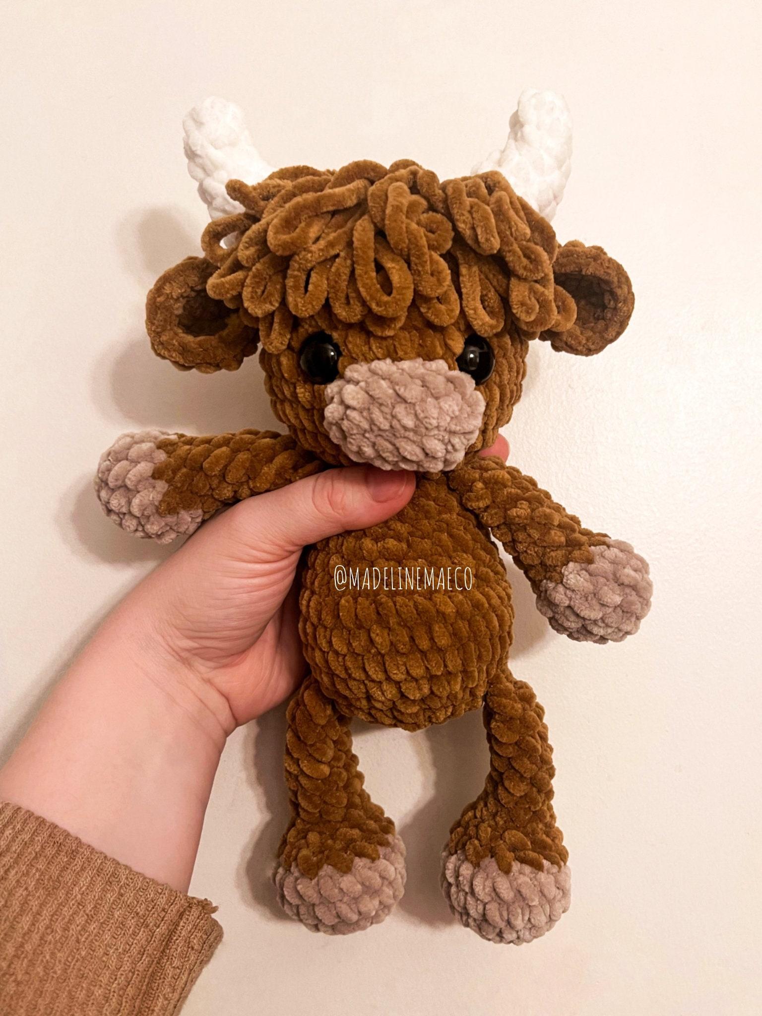 Crochet Highland cow pattern- highland cow amigurumi, highland cow crochet, highland cow, cow pattern
