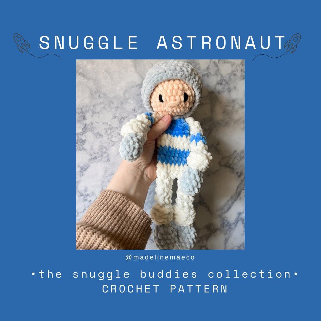 Crochet Astronaut Pattern- crochet lovey pattern, crochet snuggler pattern, astronaut crochet pattern, space crochet pat