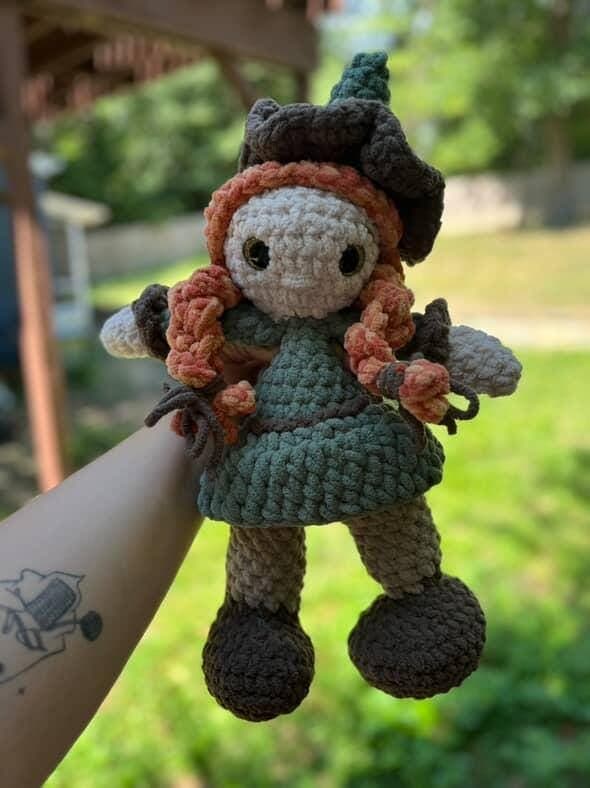alice the witch | crochet witch pattern, amigurumi witch pattern, Halloween crochet pattern , crochet pattern, amigurumi thumbnail 5