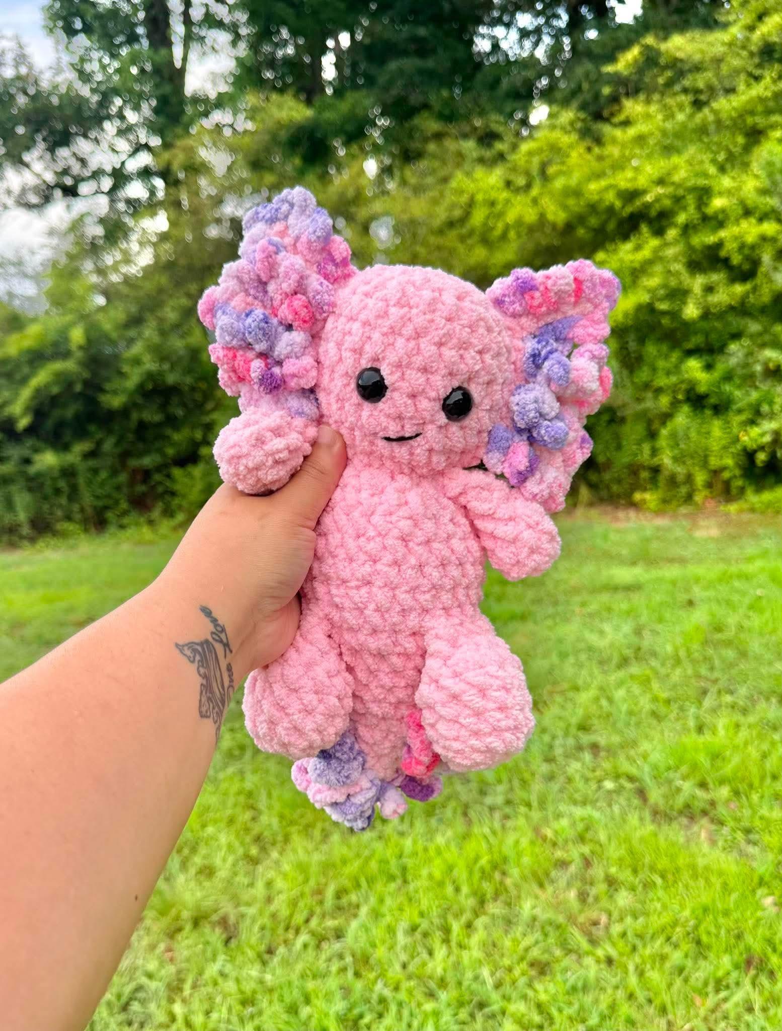 peach the axoltol | crochet Axoltol pattern, low sew, crochet pattern, axoltol, crochet chunky yarn pattern, plush croch thumbnail 3