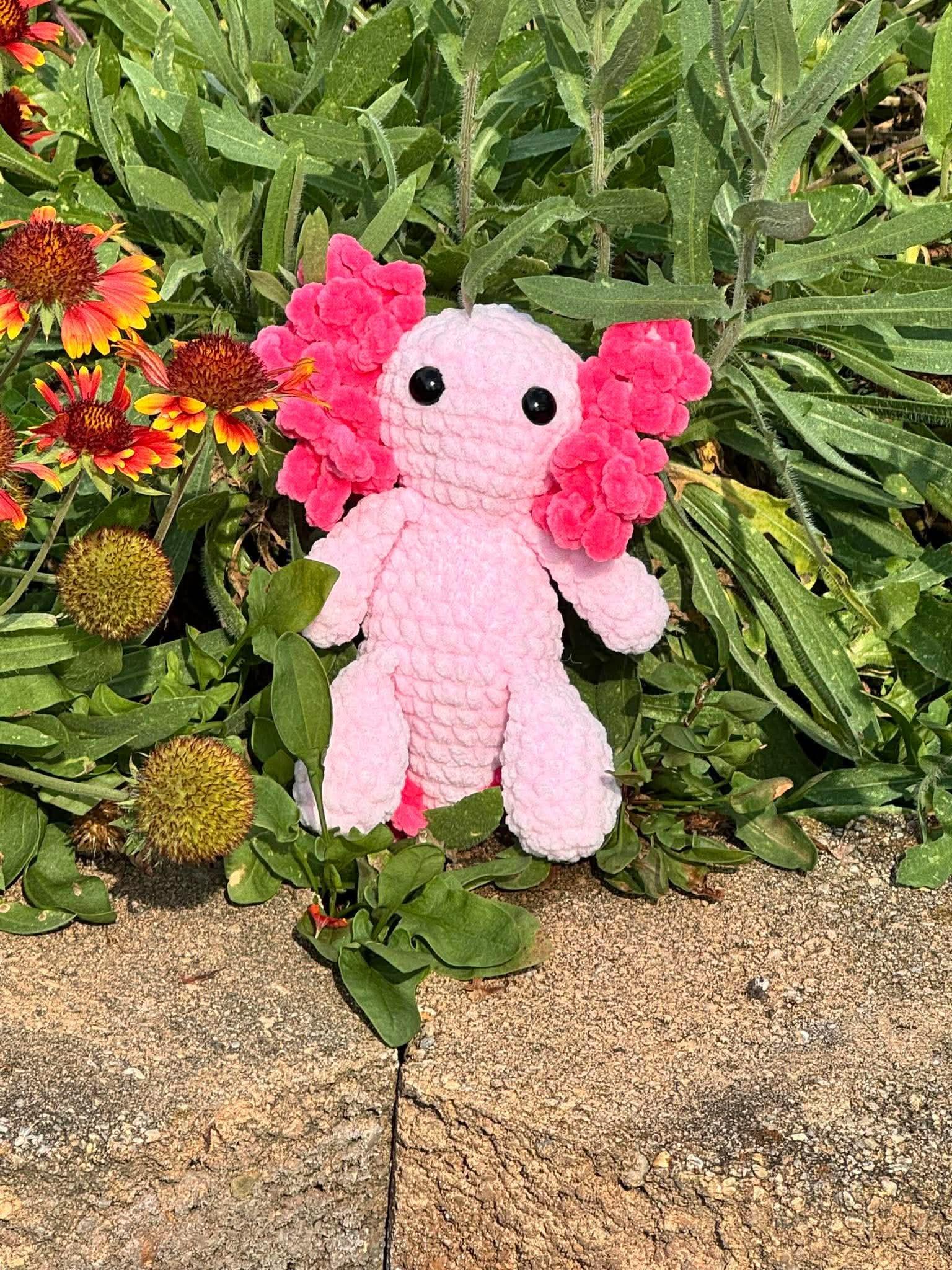 peach the axoltol | crochet Axoltol pattern, low sew, crochet pattern, axoltol, crochet chunky yarn pattern, plush croch thumbnail 10