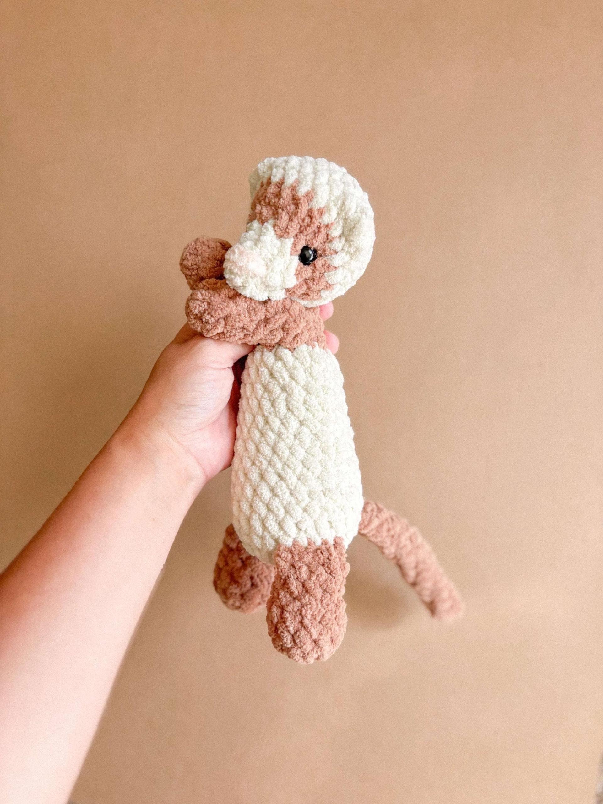tuna the ferret | amigurumi ferret pattern, low sew, crochet pattern, crochet ferret pattern, crochet pet, pattern, pdf,