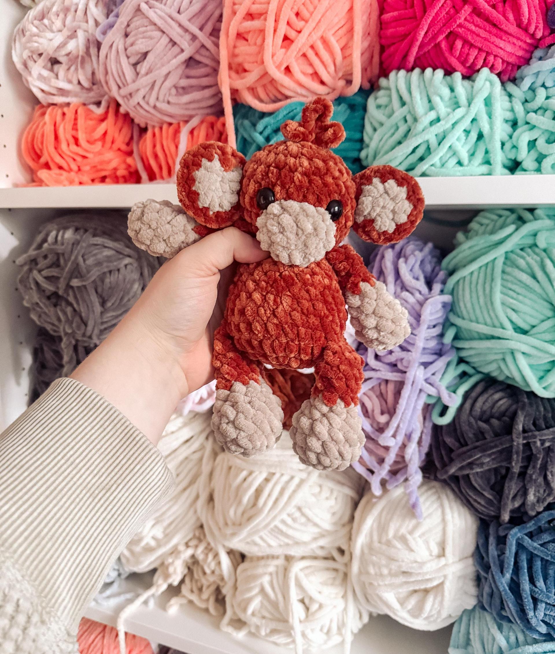 pogo the monkey | amigurumi monkey pattern, low sew, crochet pattern, crochet monkey, safari, crochet safari pattern, pa