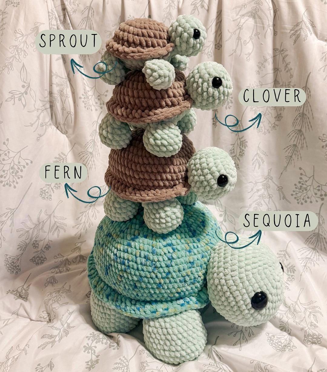 crochet turtle tower bundle- crochet turtle, no sew, tortoise crochet pattern, amigurumi, amigurumi pattern, crochet pat