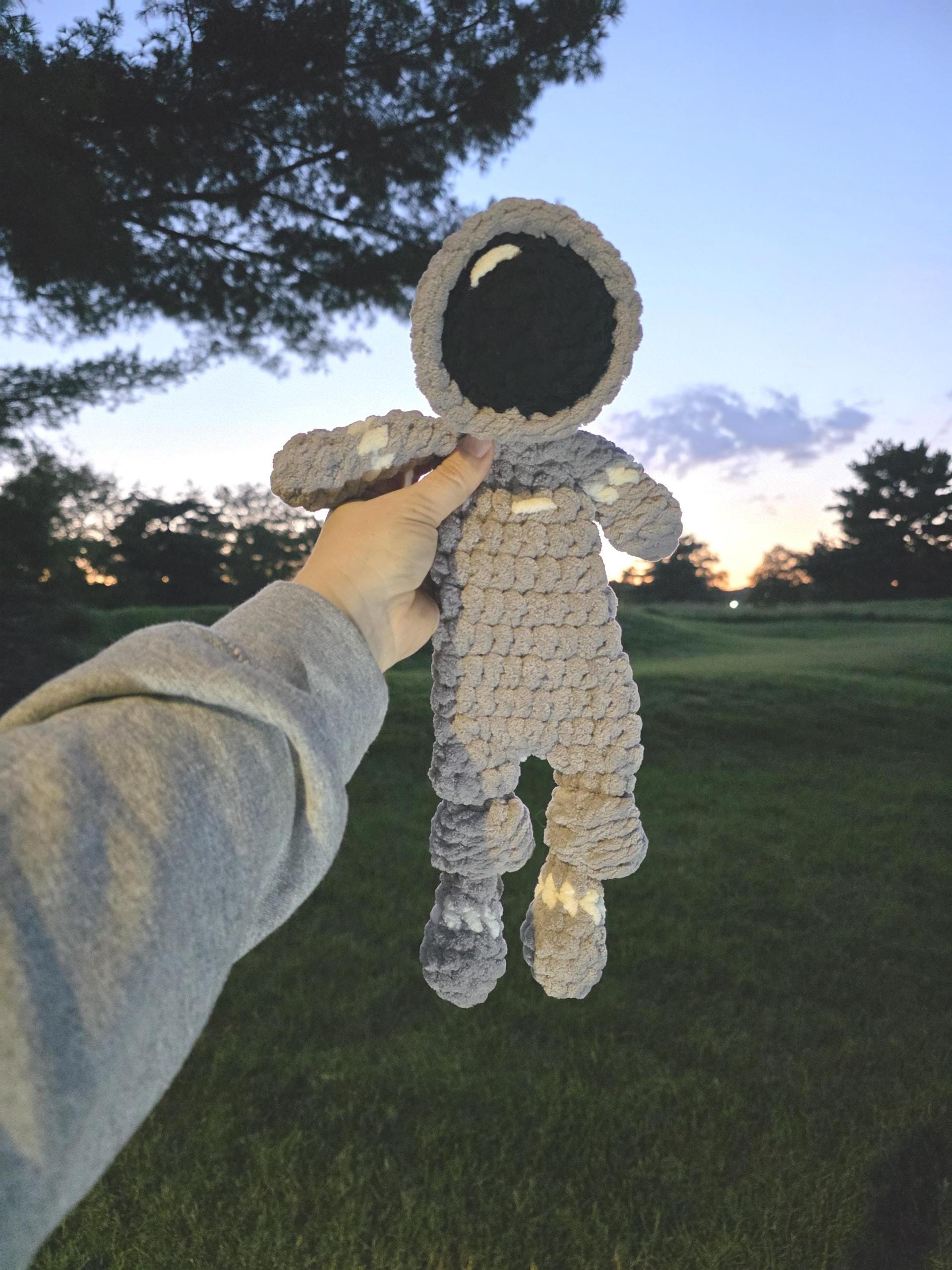 Astronaut Snuggler | Custom Handmade Crochet Plush | Outerspace lovey | Nursery theme baby shower gift thumbnail 2