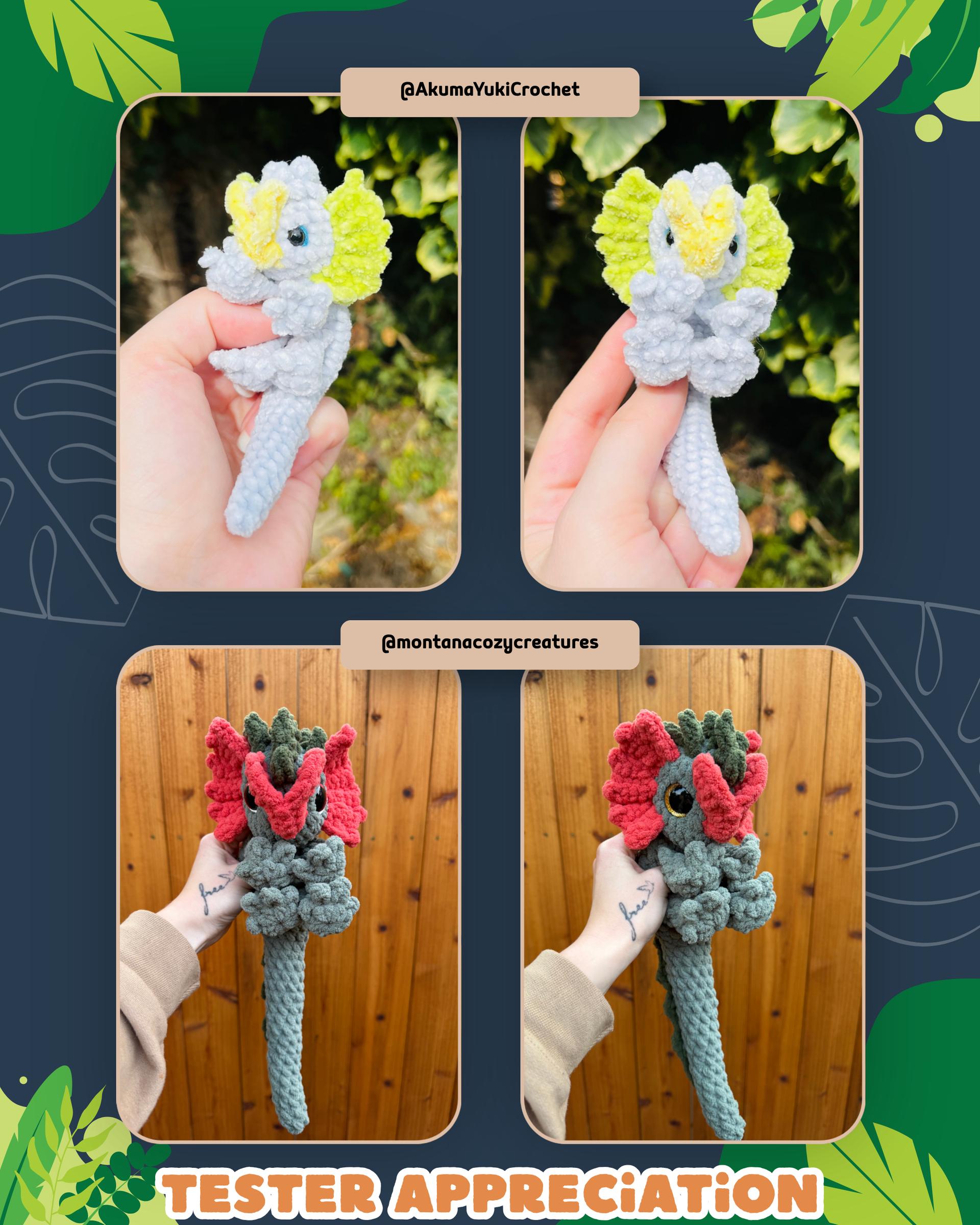 Felix the Baby Dilophosaurus Snuggler No Sew Crochet Amigurumi Pattern thumbnail 8
