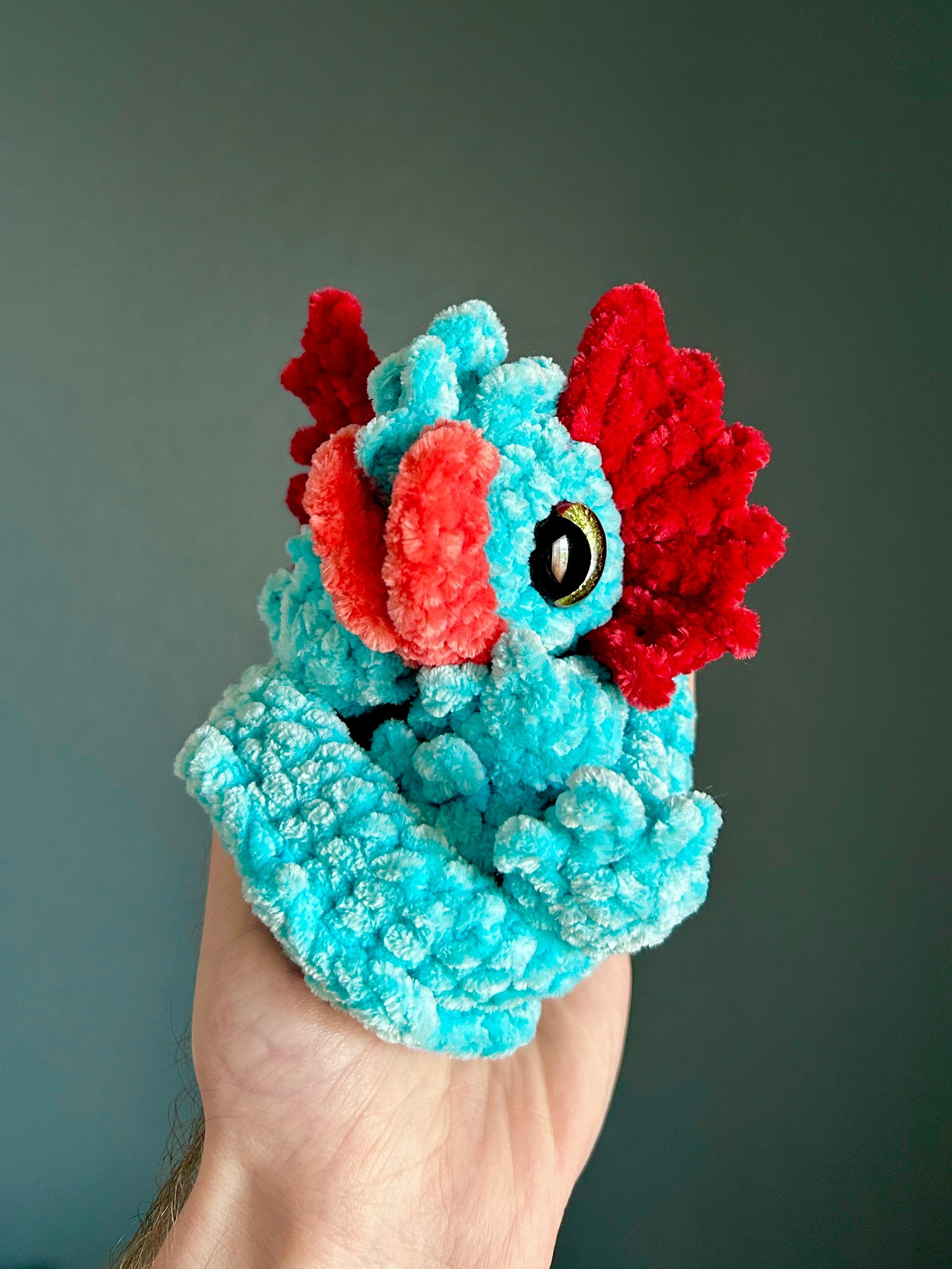 Felix the Baby Dilophosaurus Snuggler No Sew Crochet Amigurumi Pattern thumbnail 2