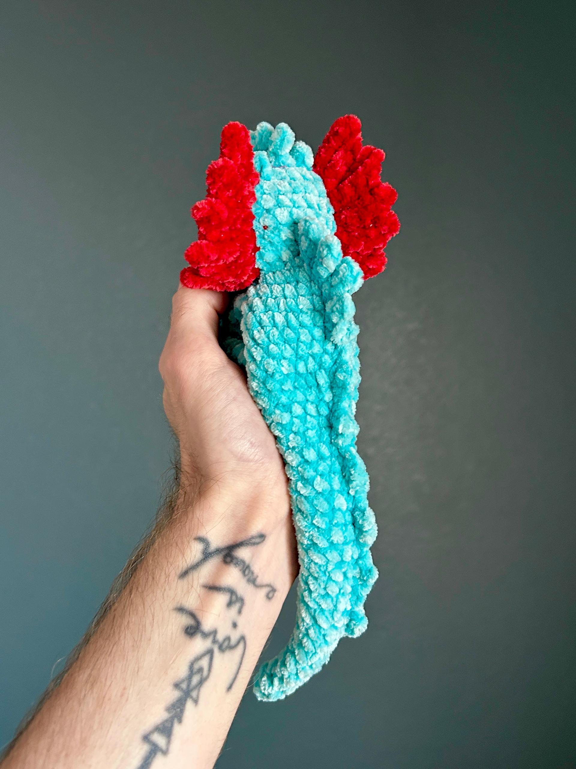 Felix the Baby Dilophosaurus Snuggler No Sew Crochet Amigurumi Pattern thumbnail 3