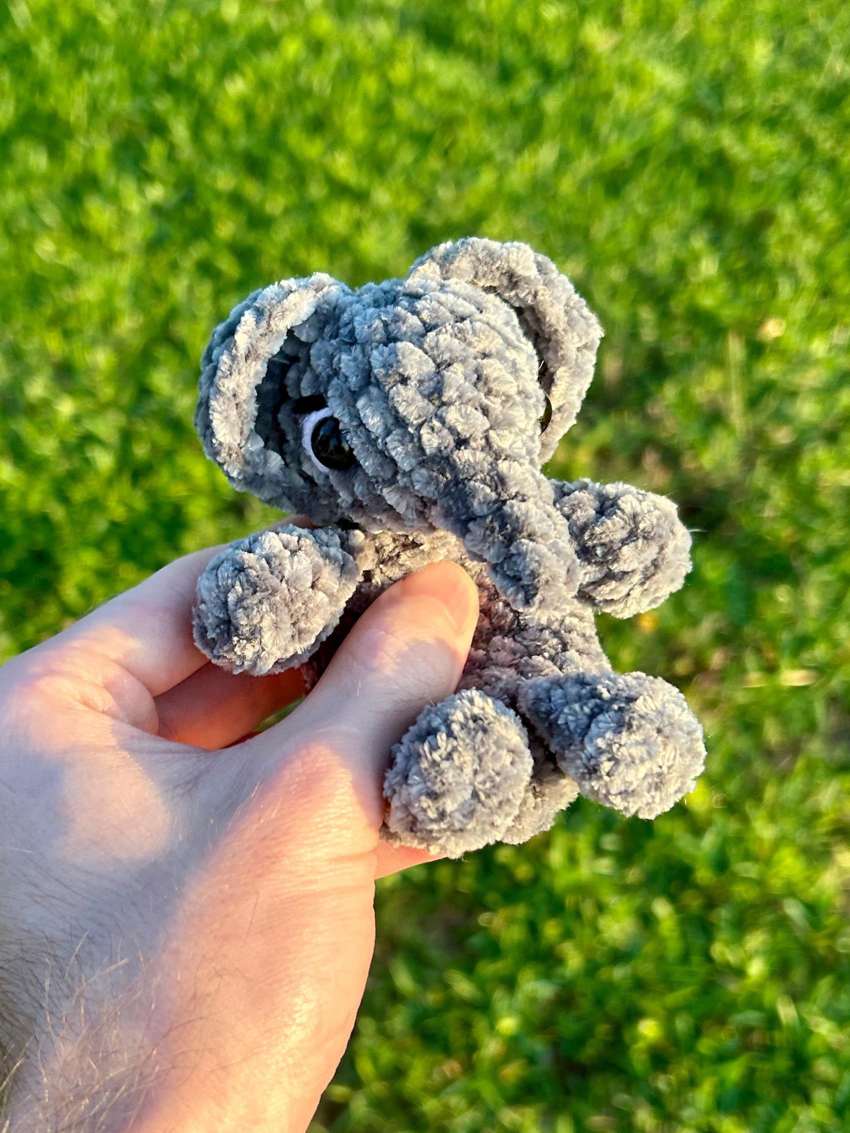 BUNDLE Penny the Mini Elephant & Mini Rhino No Sew Crochet Amigurumi Patterns thumbnail 2
