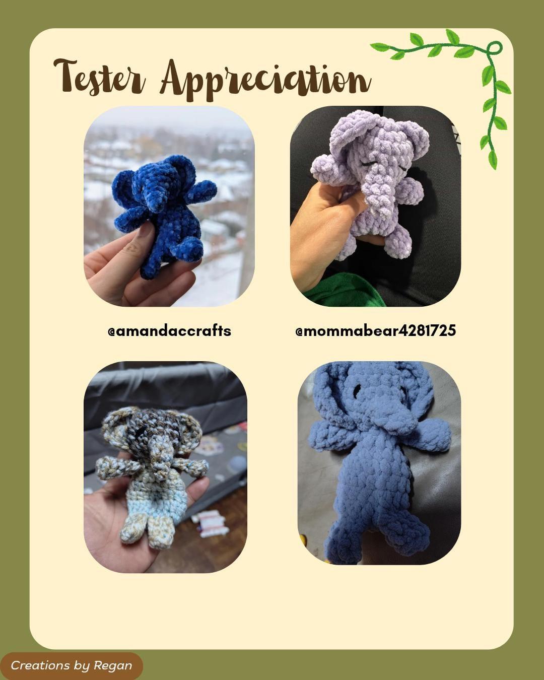 Penny the Mini Elephant Snuggler No Sew Crochet Amigurumi Pattern thumbnail 6