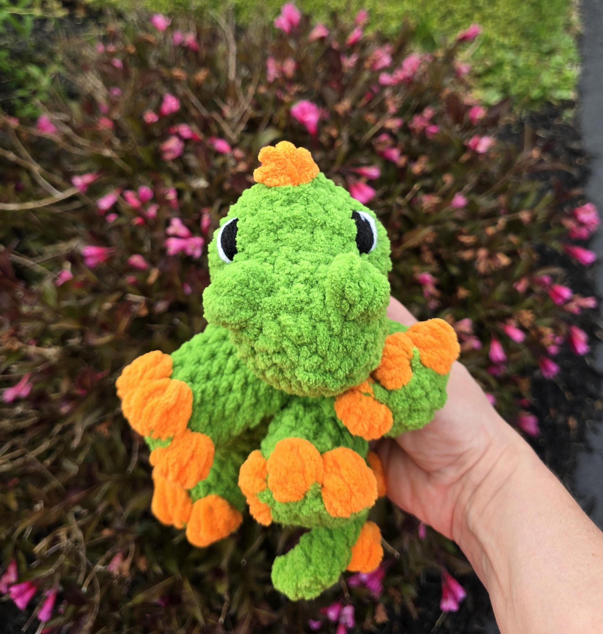 Crochet Timothy T Rex Snuggler thumbnail 2