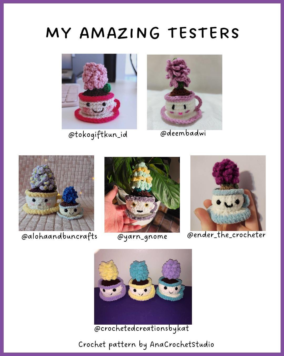 Flower in a teacup PDF crochet pattern hyacinth amigurumi thumbnail 9