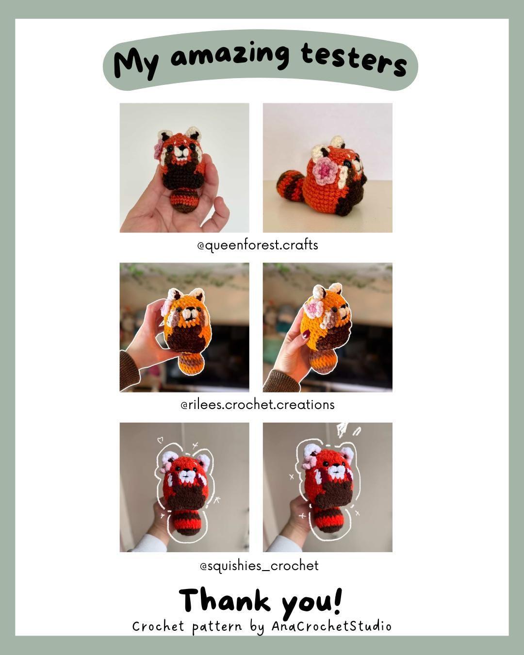 Chubby Red Panda Low sew PDF Crochet pattern Amigurumi thumbnail 5