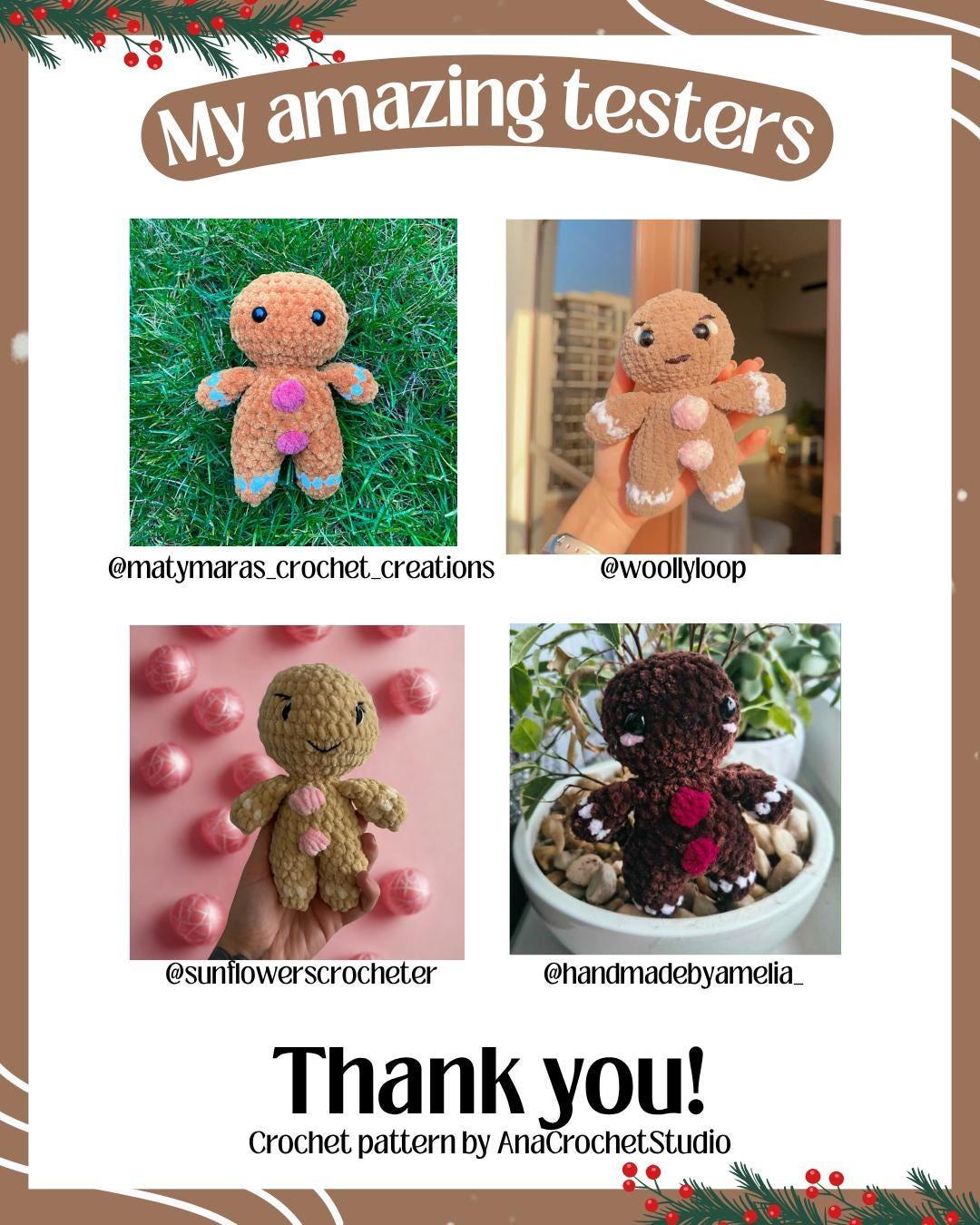 Winter Friends Crochet Pattern: Polar Bear, Snowman, Gingerbread Man (No Sew PDF) thumbnail 9