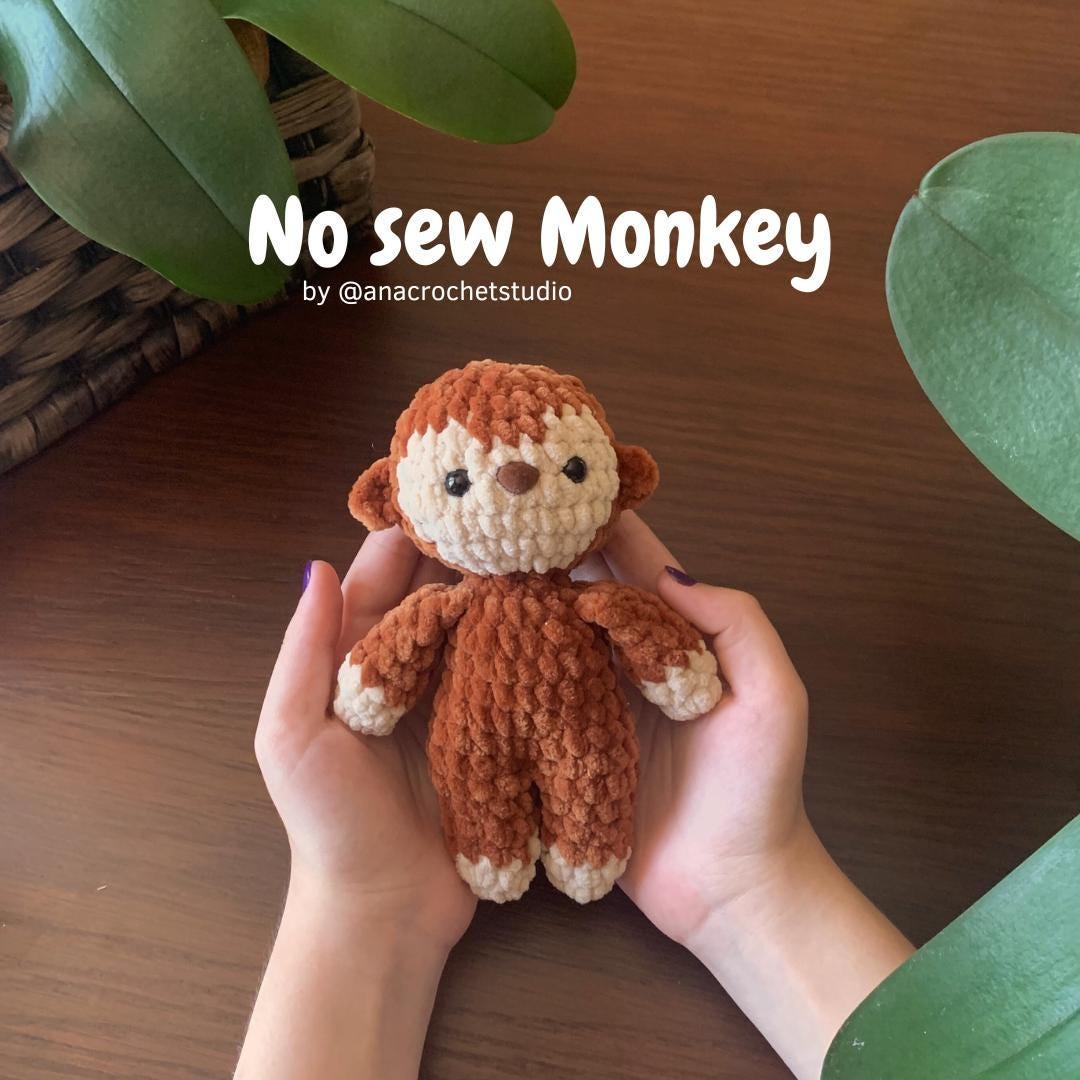 Safari Animals No sew PDF Crochet pattern Amigurumi: Lion, Elephant and Monkey thumbnail 4