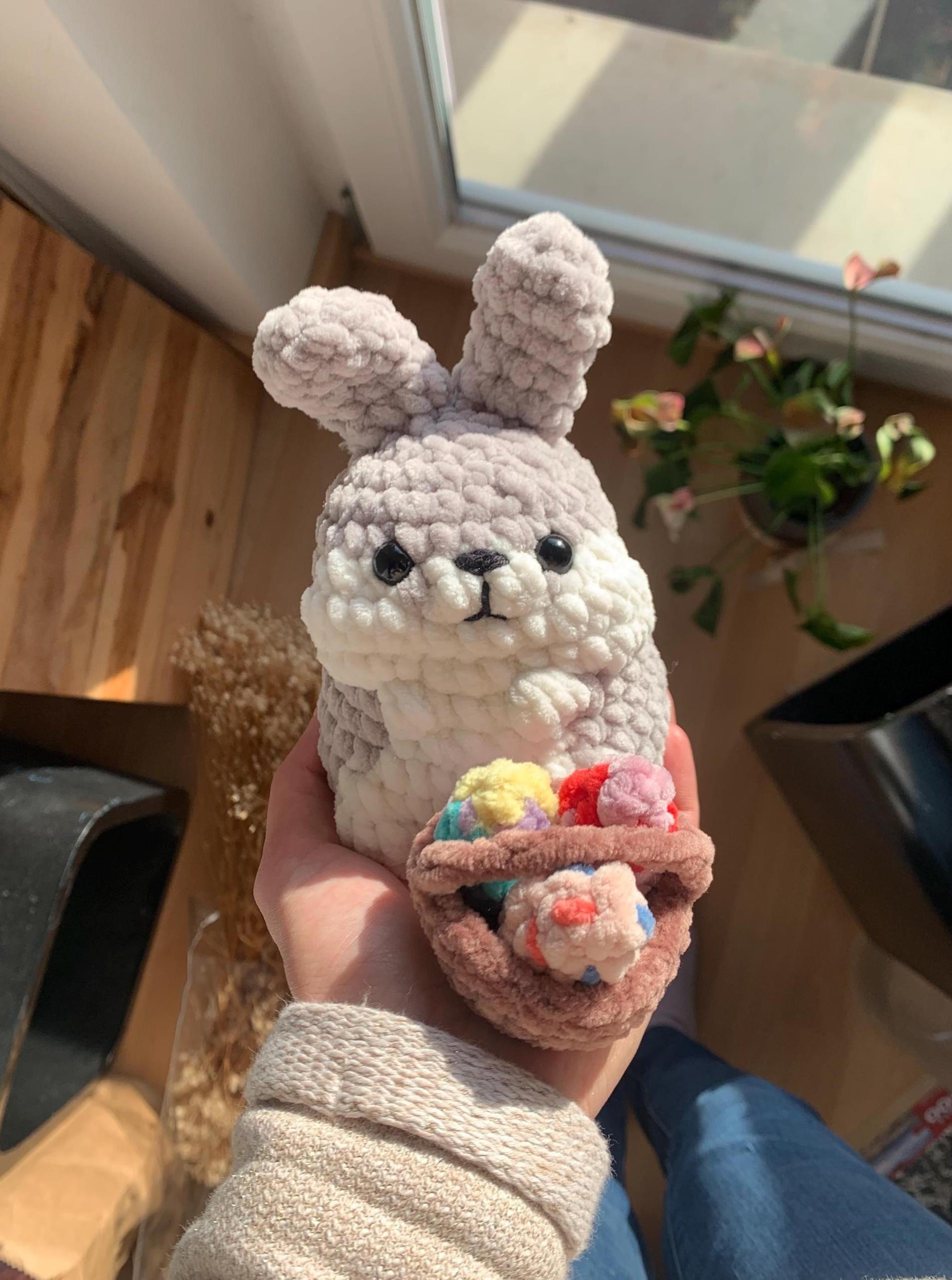 Chubby Easter Bunny and Chick Low - No sew PDF Crochet pattern Chubby Amigurumi thumbnail 6