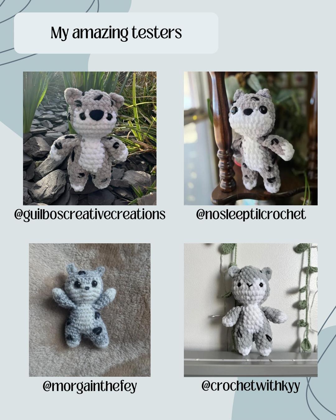 Snow Leopard No sew PDF Crochet pattern Amigurumi thumbnail 5