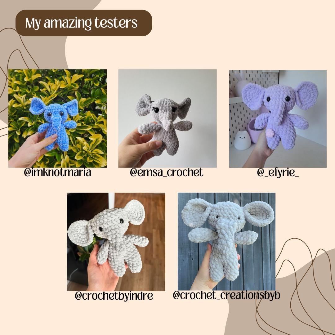 Elephant Crochet Pattern No Sew – Beginner Amigurumi Plush Toy PDF, Easy Cute Animal thumbnail 5