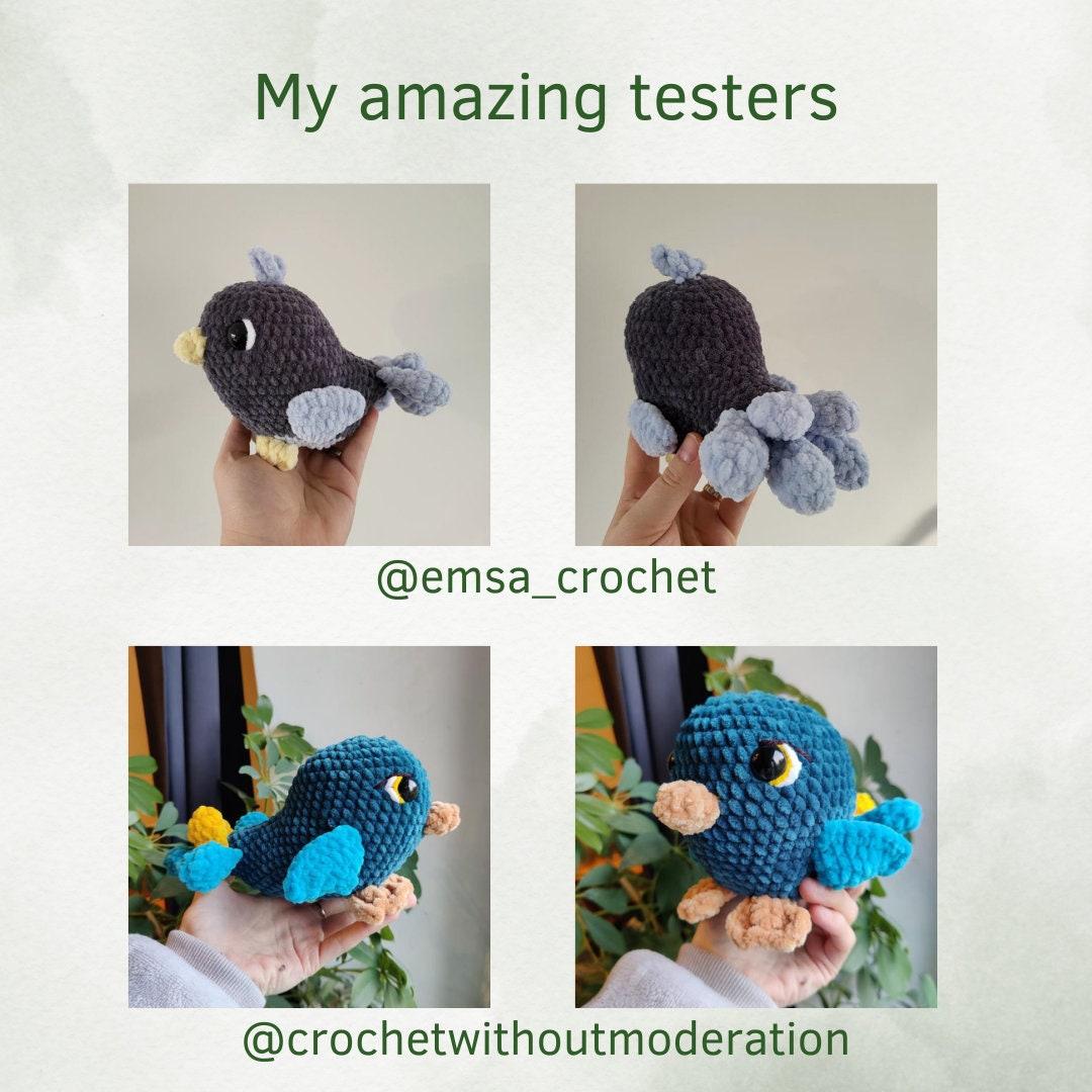 Chubby bird low sew crochet pattern amigurumi, PDF download, plushie pattern thumbnail 7