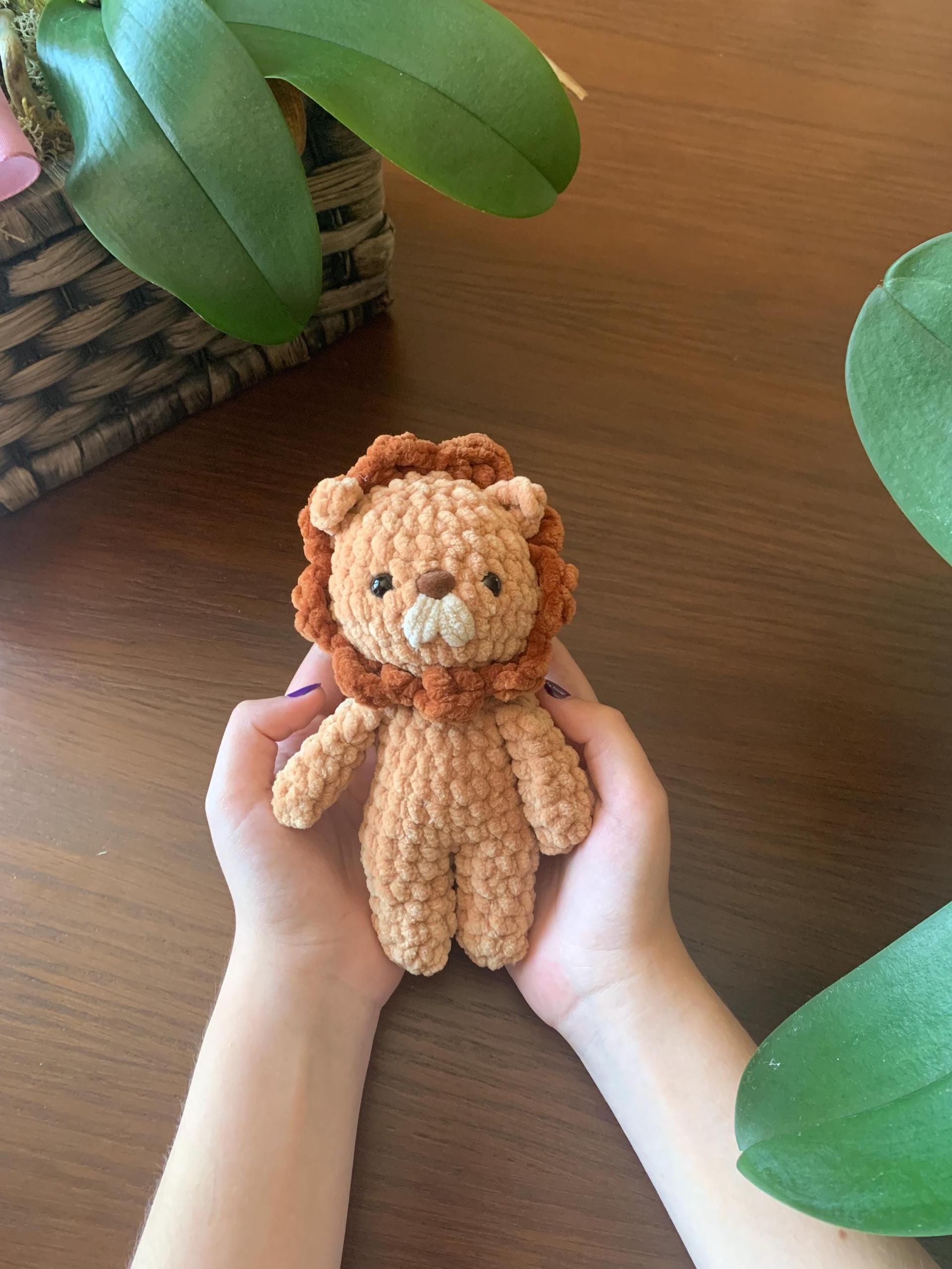 Lion Crochet Pattern No Sew – Beginner Amigurumi Plush Toy PDF, Easy Cute Animal thumbnail 3