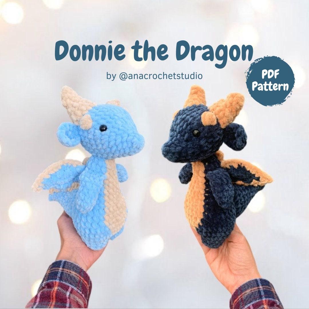 Donnie the Dragon PDF crochet pattern amigurumi plushie digital
