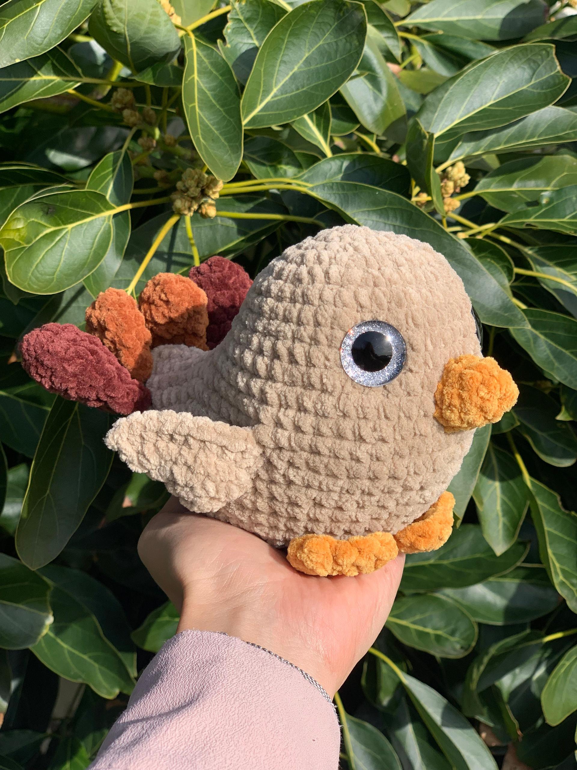 Chubby bird low sew crochet pattern amigurumi, PDF download, plushie pattern thumbnail 3