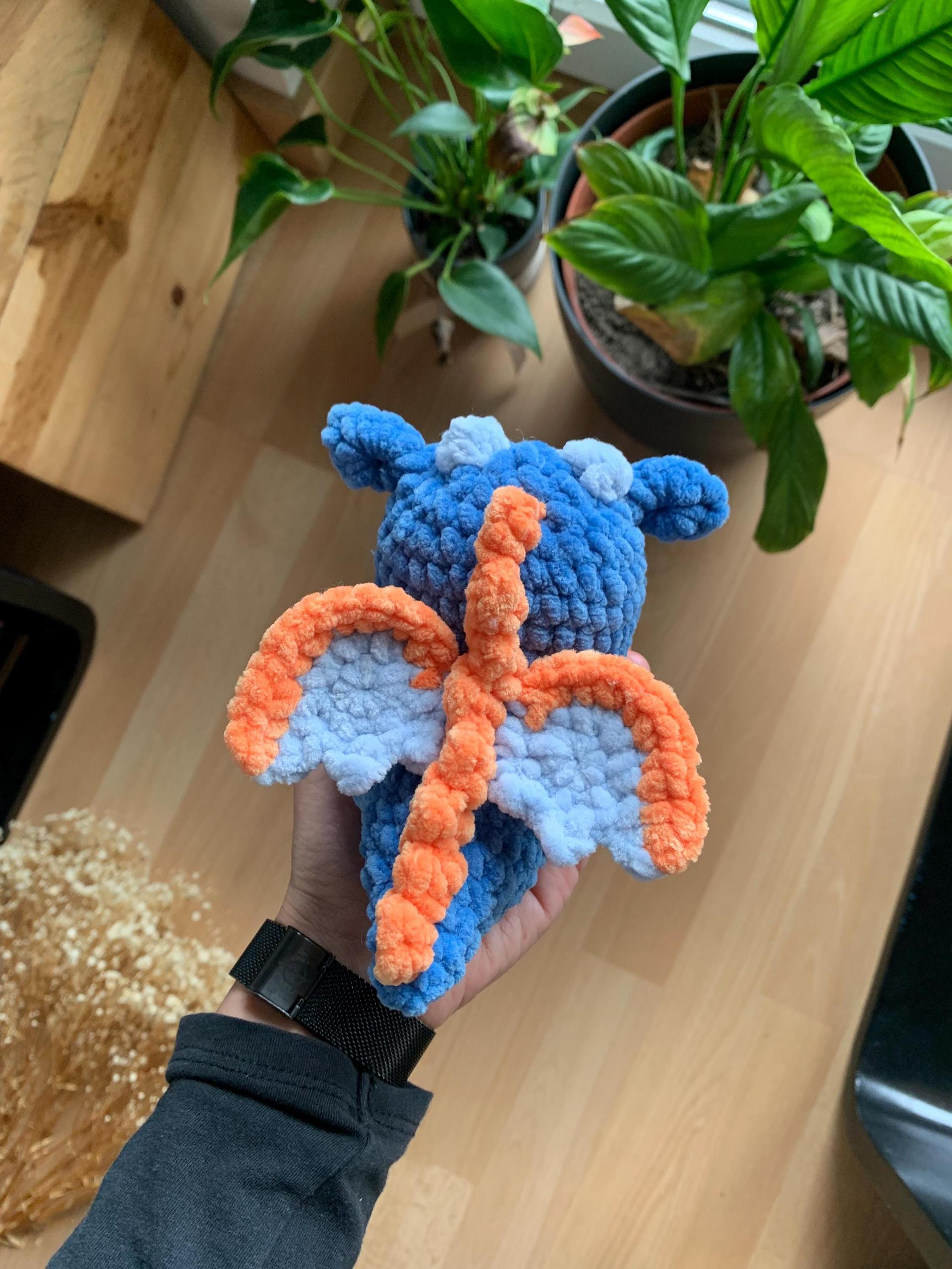 Chubby Dragon Low sew PDF Crochet pattern Fantasy Amigurumi thumbnail 3