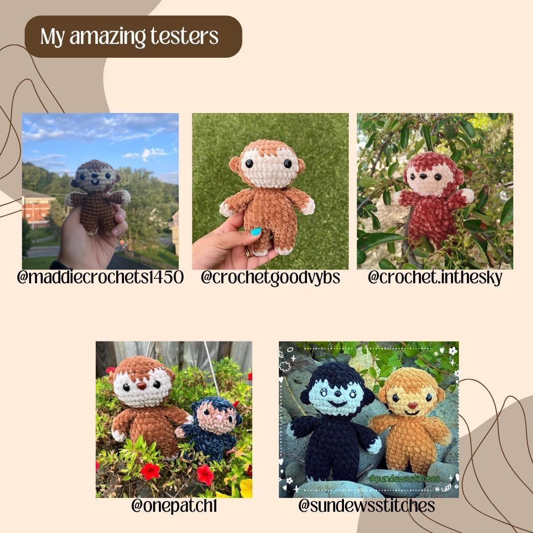 Monkey Crochet Pattern No Sew – Beginner Amigurumi Plush Toy PDF, Easy Cute Animal thumbnail 5
