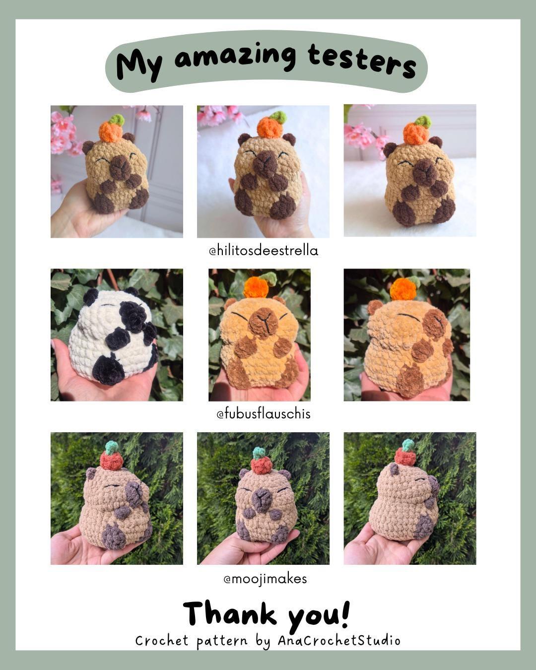 Crocodile and Capybara No - Low sew PDF Crochet pattern Chubby Amigurumi thumbnail 7