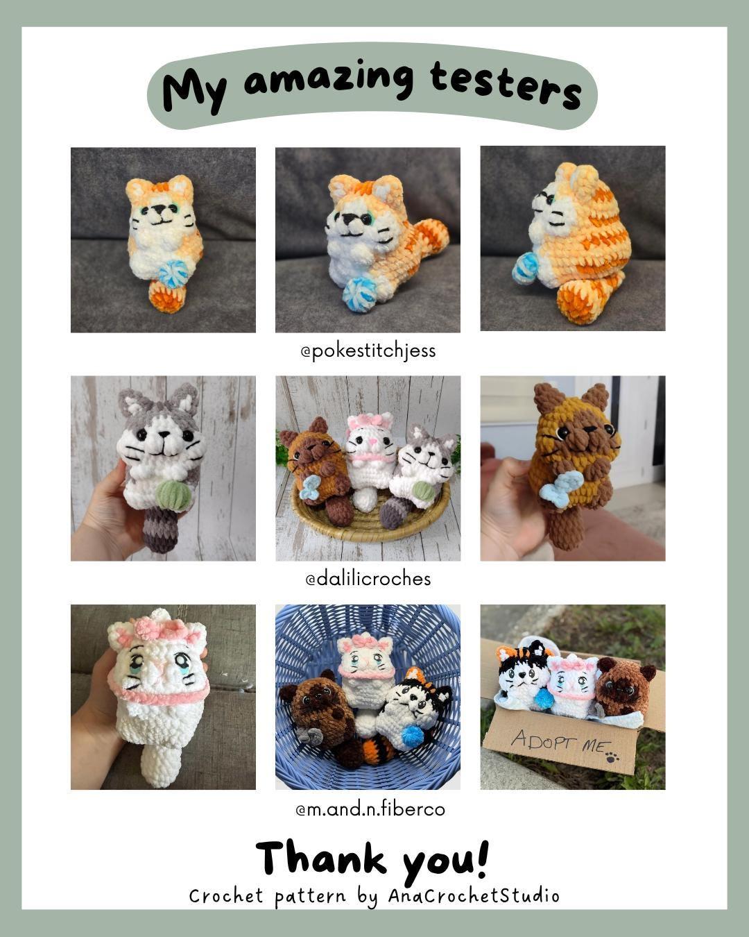 Chubby Cats Low sew PDF Crochet pattern Amigurumi thumbnail 8