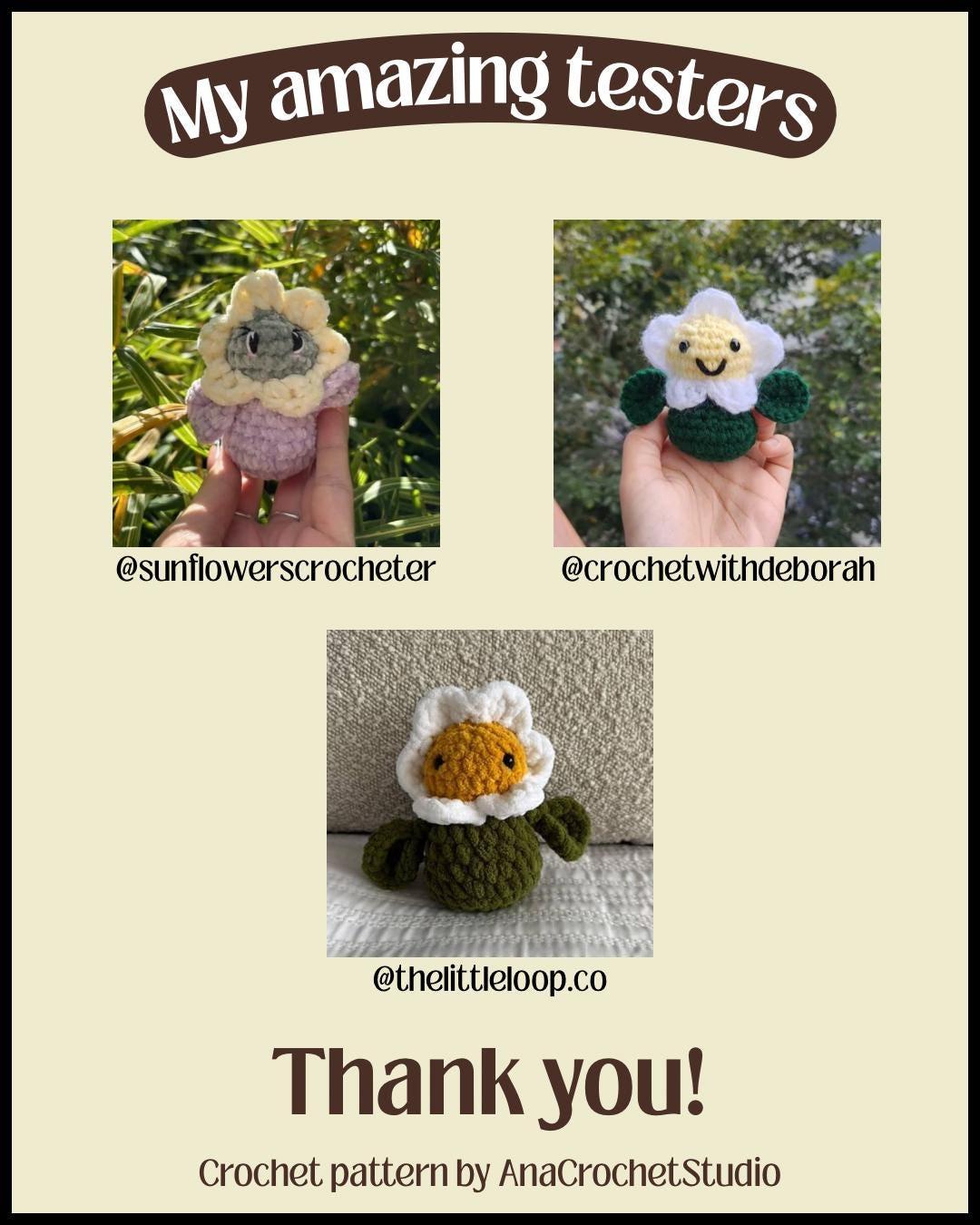 Daisy flower no sew PDF crochet pattern amigurumi thumbnail 6