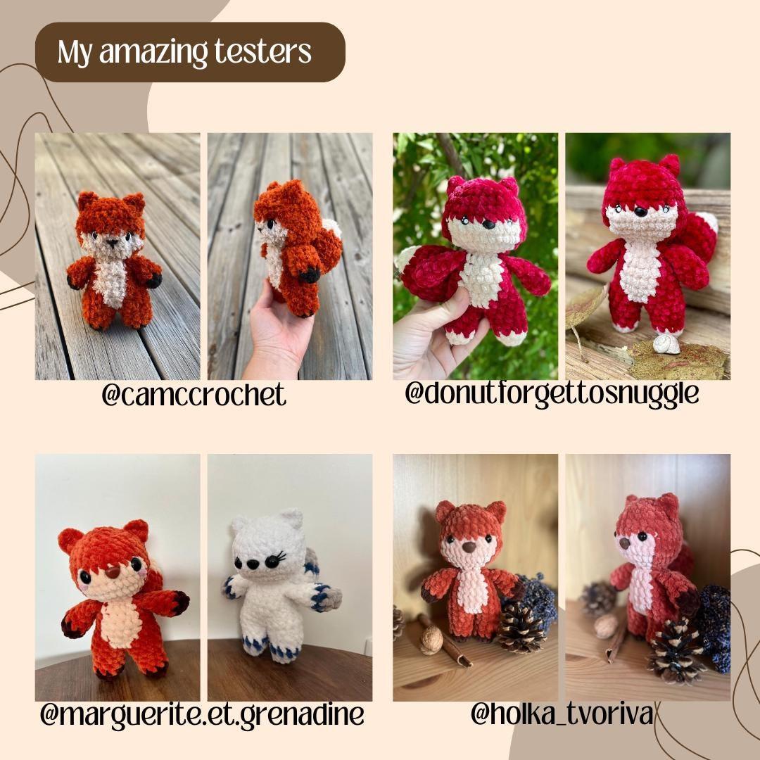 Fox and Raccoon Crochet Pattern No Sew – Beginner Amigurumi Plush Toy PDF, Easy Cute Animal thumbnail 6