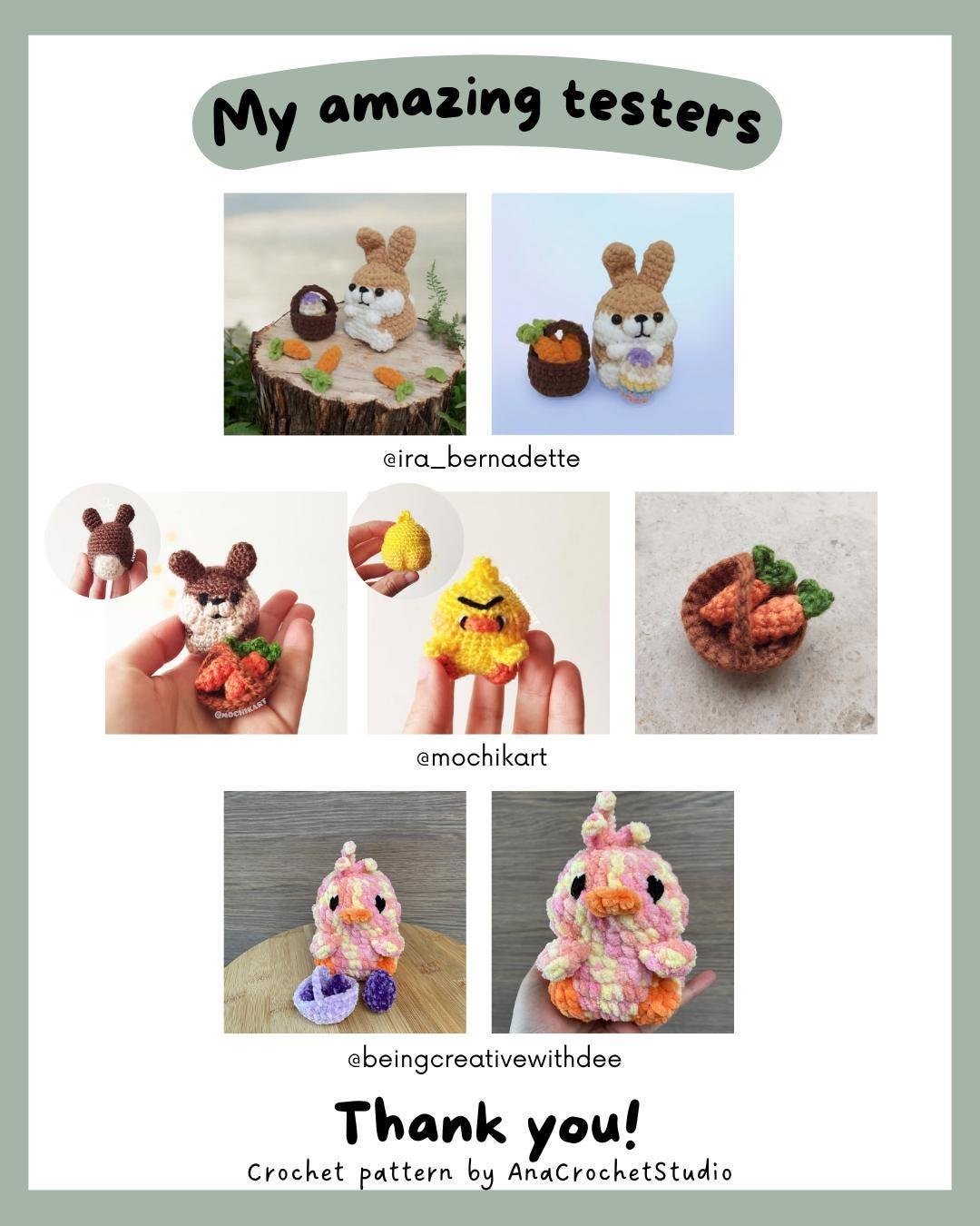 Chubby Easter Bunny and Chick Low - No sew PDF Crochet pattern Chubby Amigurumi thumbnail 9