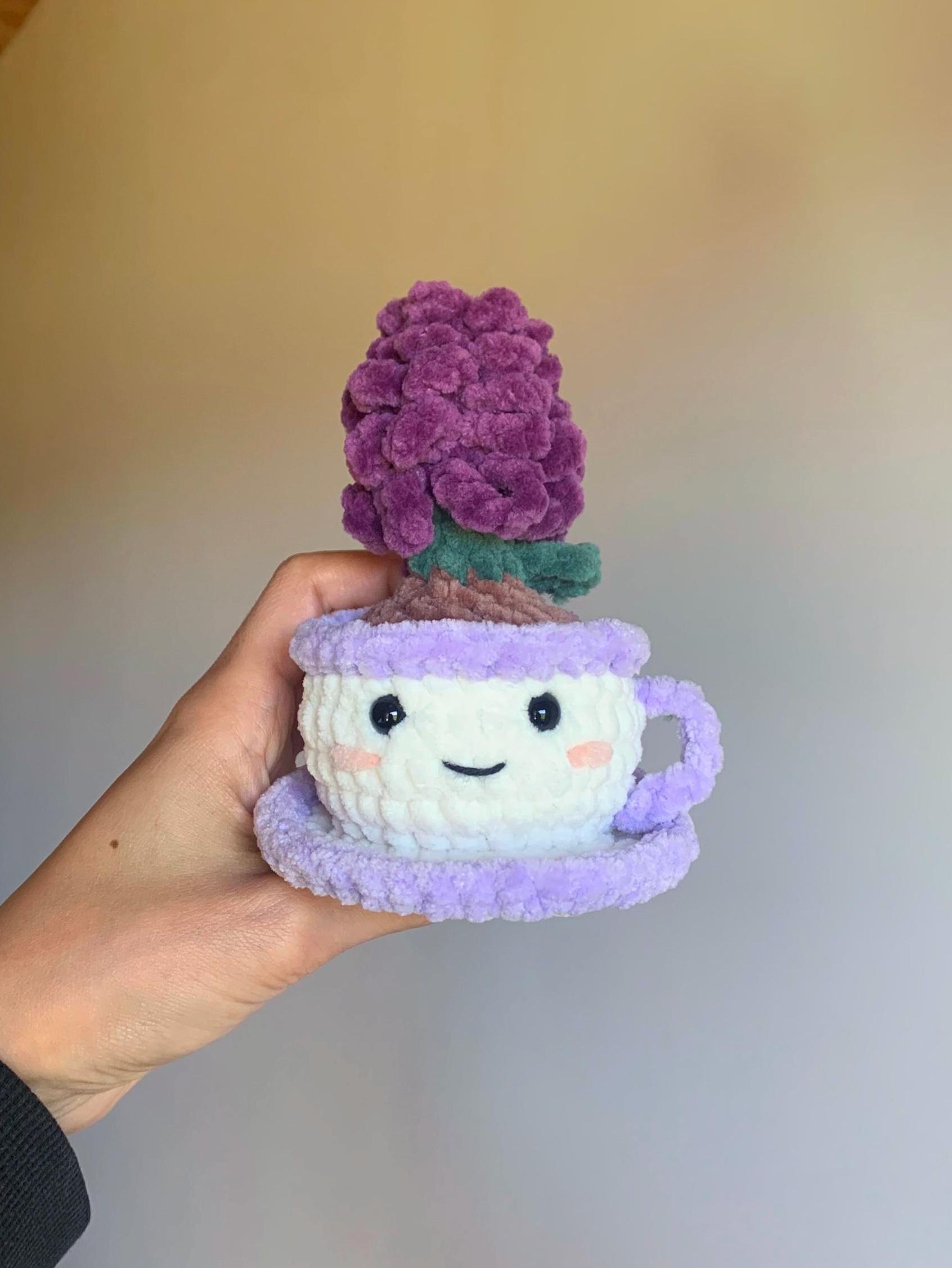 Flower in a teacup PDF crochet pattern hyacinth amigurumi thumbnail 5