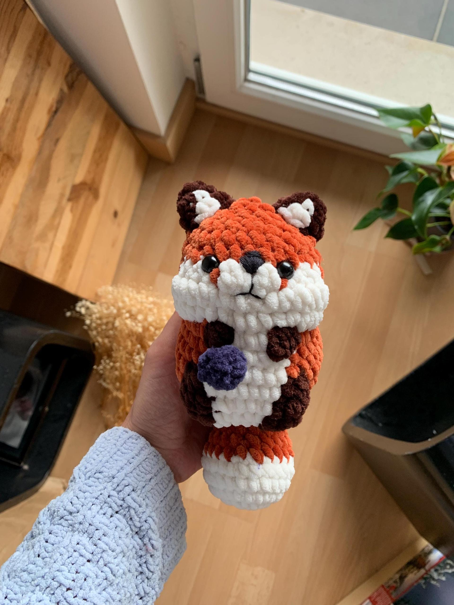 Fox and Opossum Low sew PDF Crochet pattern Chubby Amigurumi thumbnail 8
