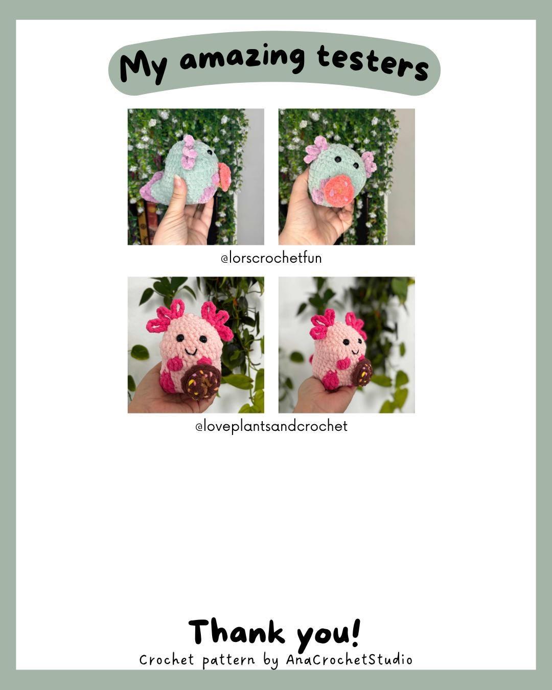 Chubby Axolotl No sew PDF Crochet pattern Amigurumi thumbnail 6