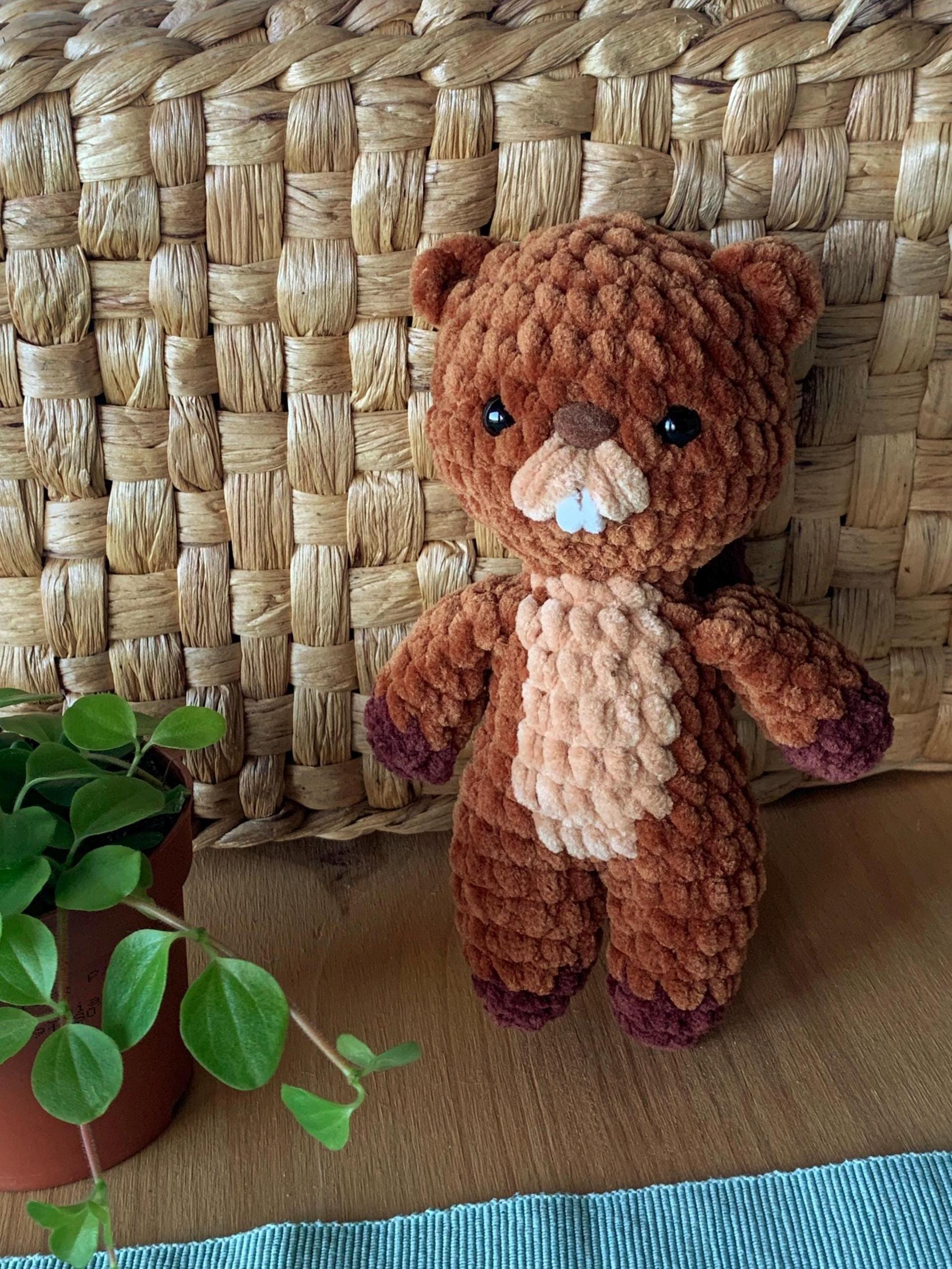Beaver Crochet Pattern No Sew – Beginner Amigurumi Plush Toy PDF, Easy Cute Animal thumbnail 3